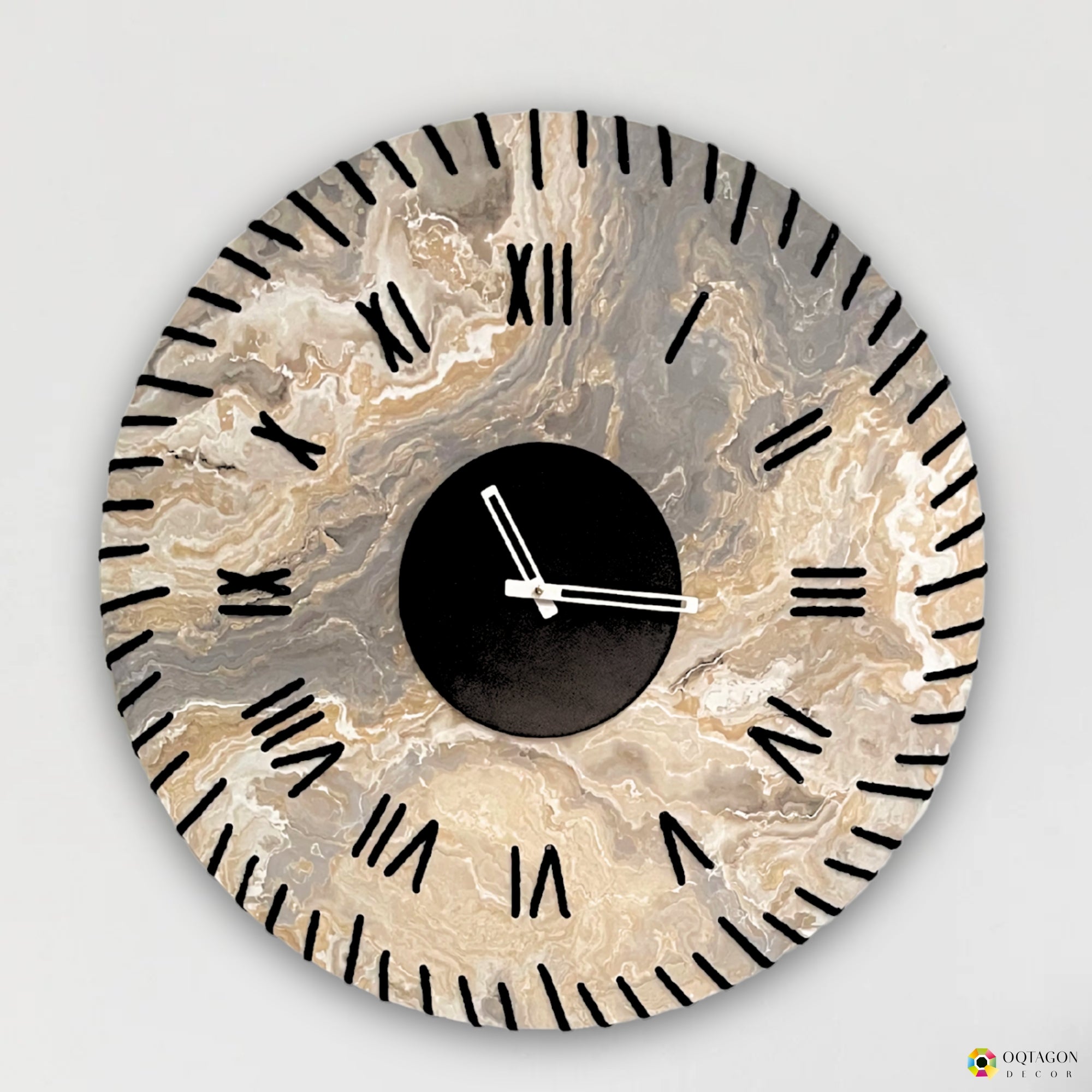 Elegant Threaded Roman Numeral Wall Clock Series