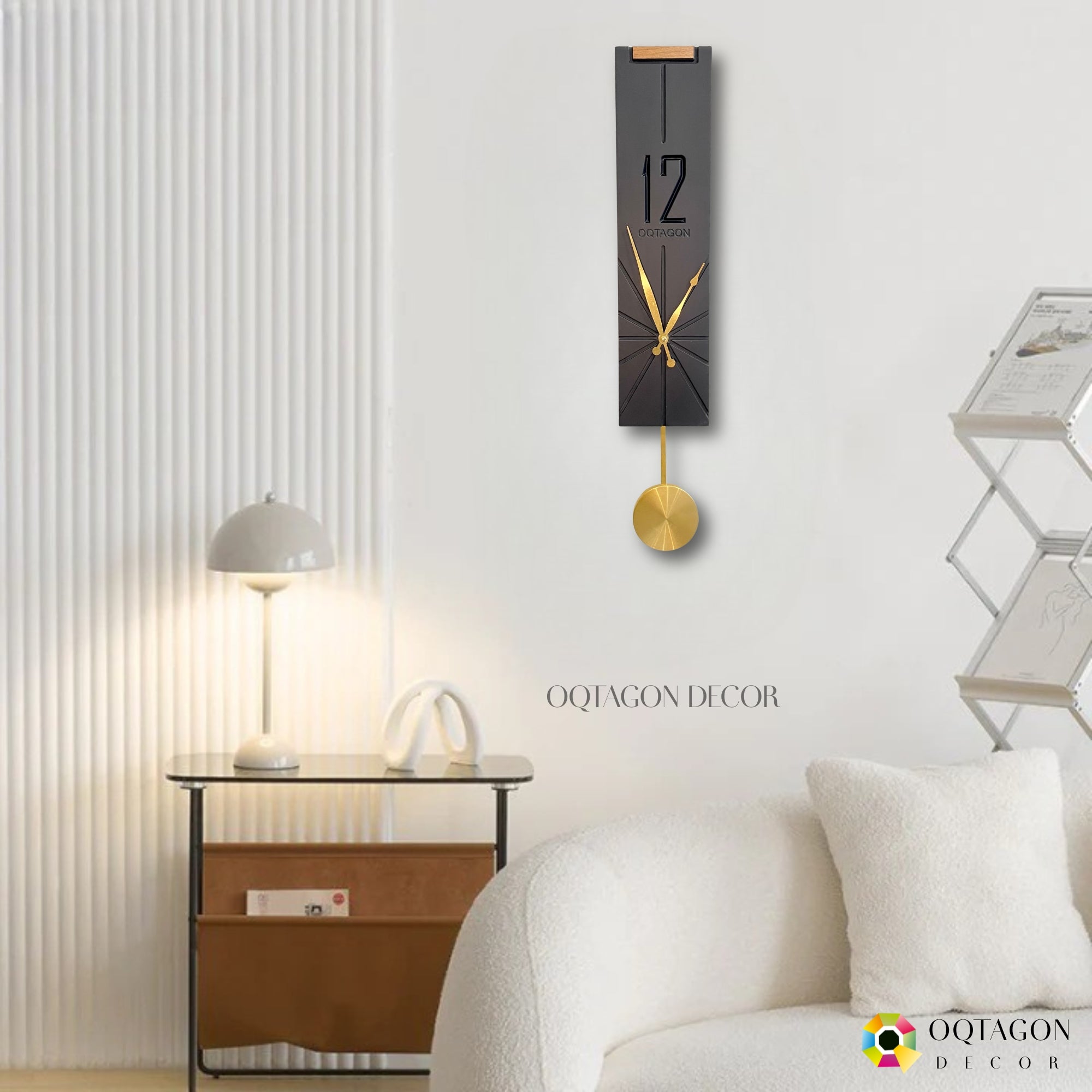Vertical Aura - Designer Pendulum Wall Clock