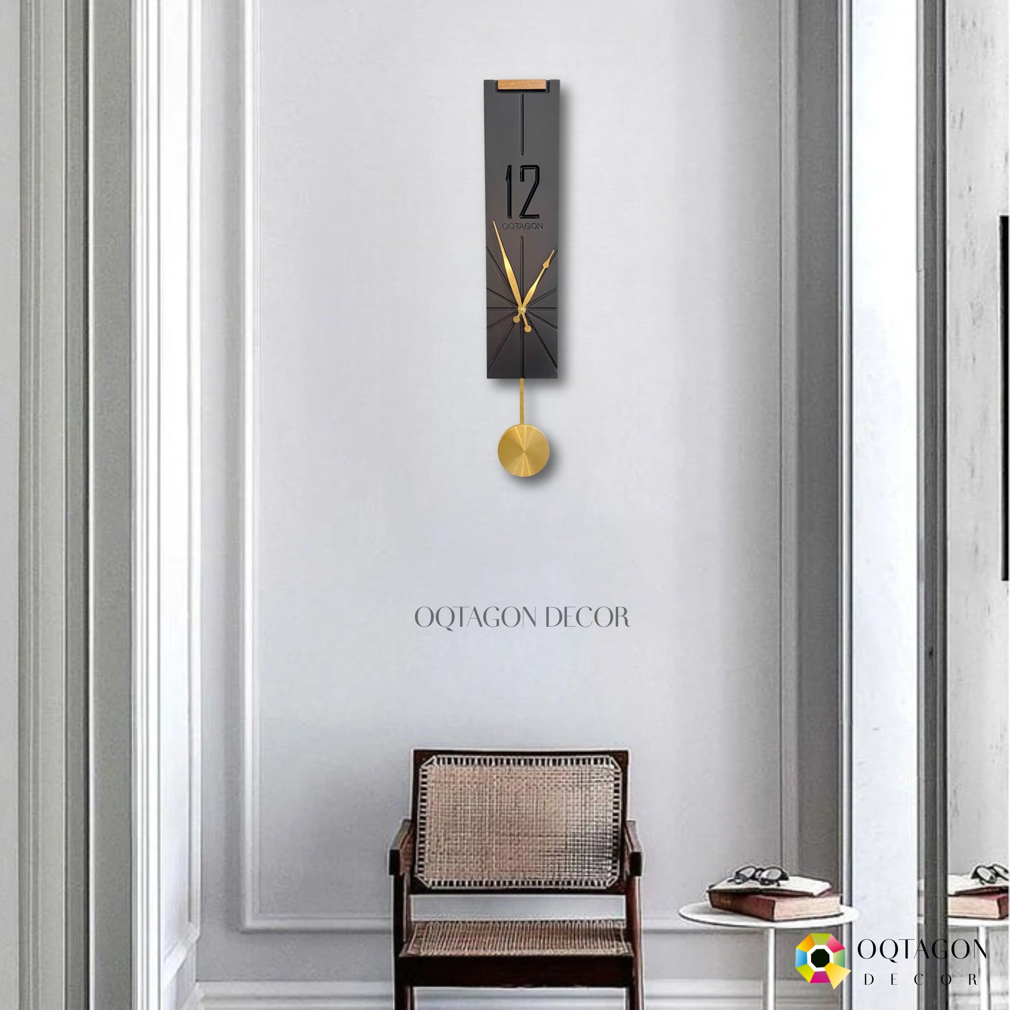 Vertical Aura - Designer Pendulum Wall Clock