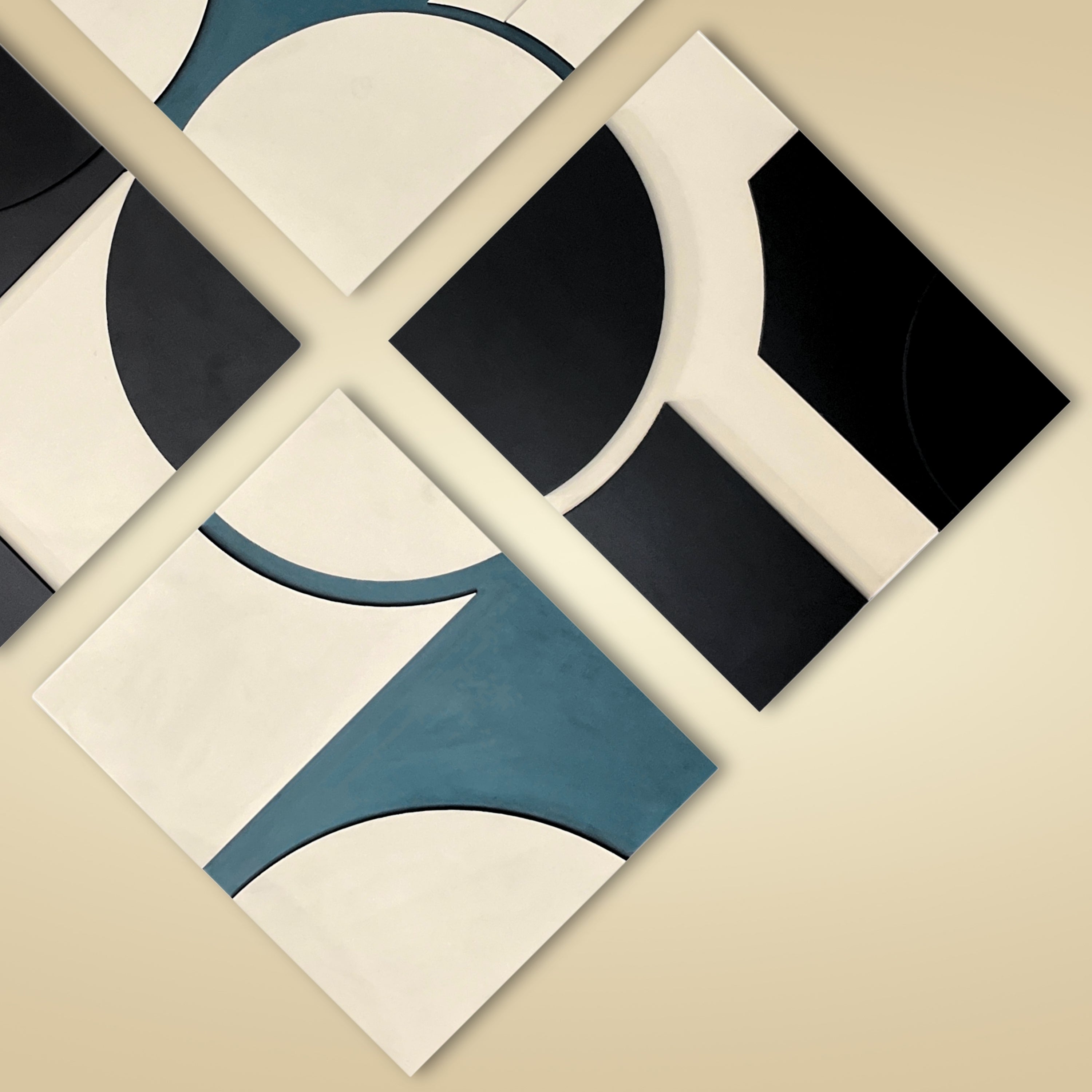 Minimalist Abstract Geometric Wall Art 4 Piece set