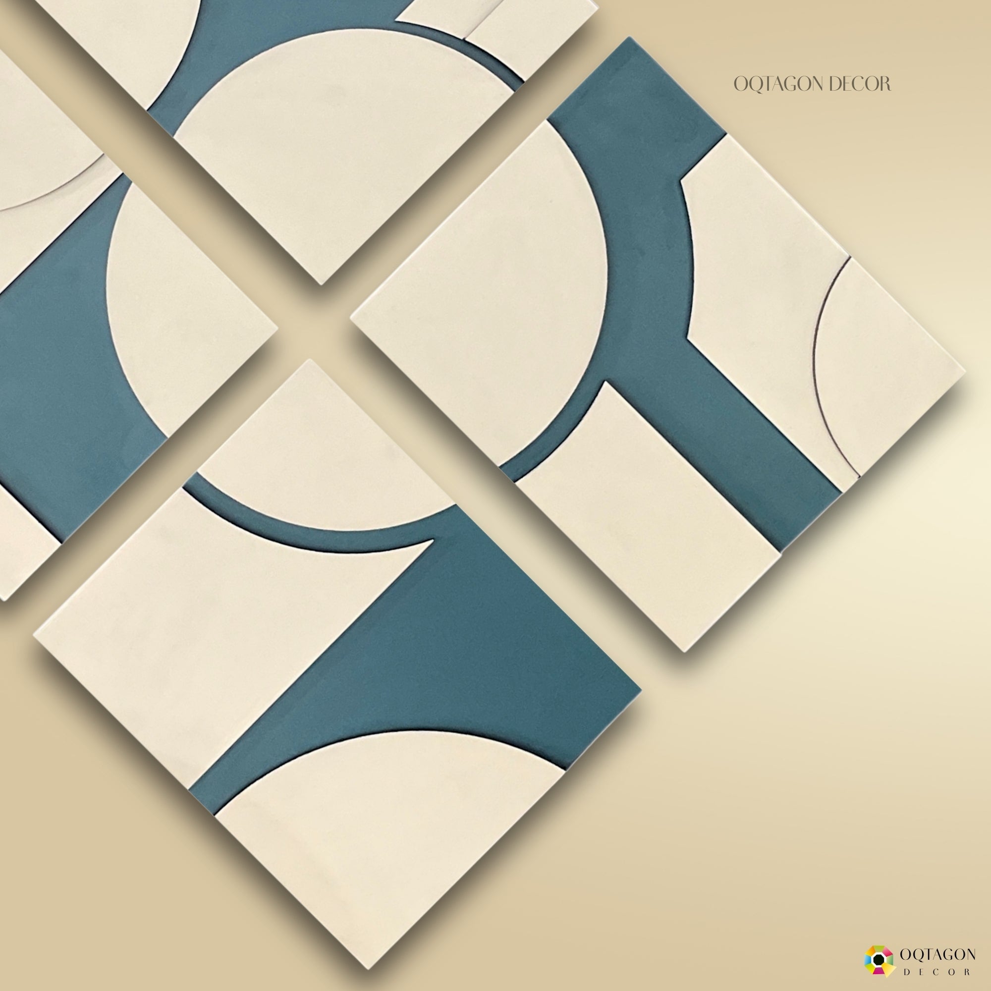 Minimalist Abstract Geometric Wall Art 4 Piece set