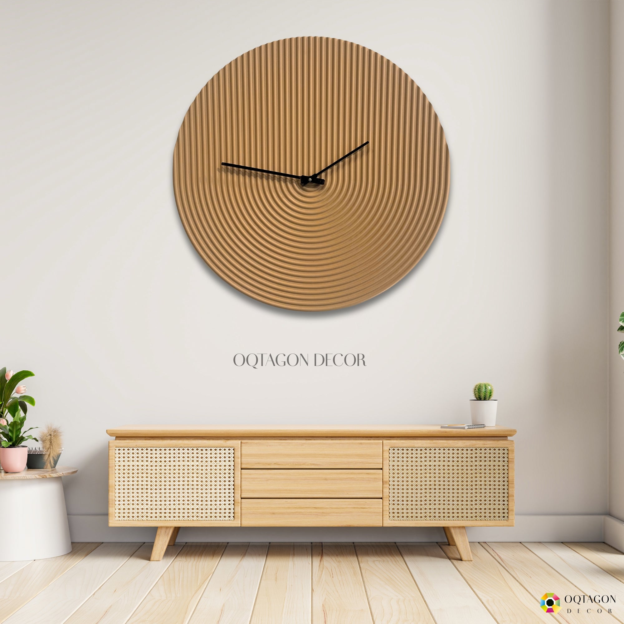 Contemporary Wall Clock – Geometric Circle Design for Elegant Interiors