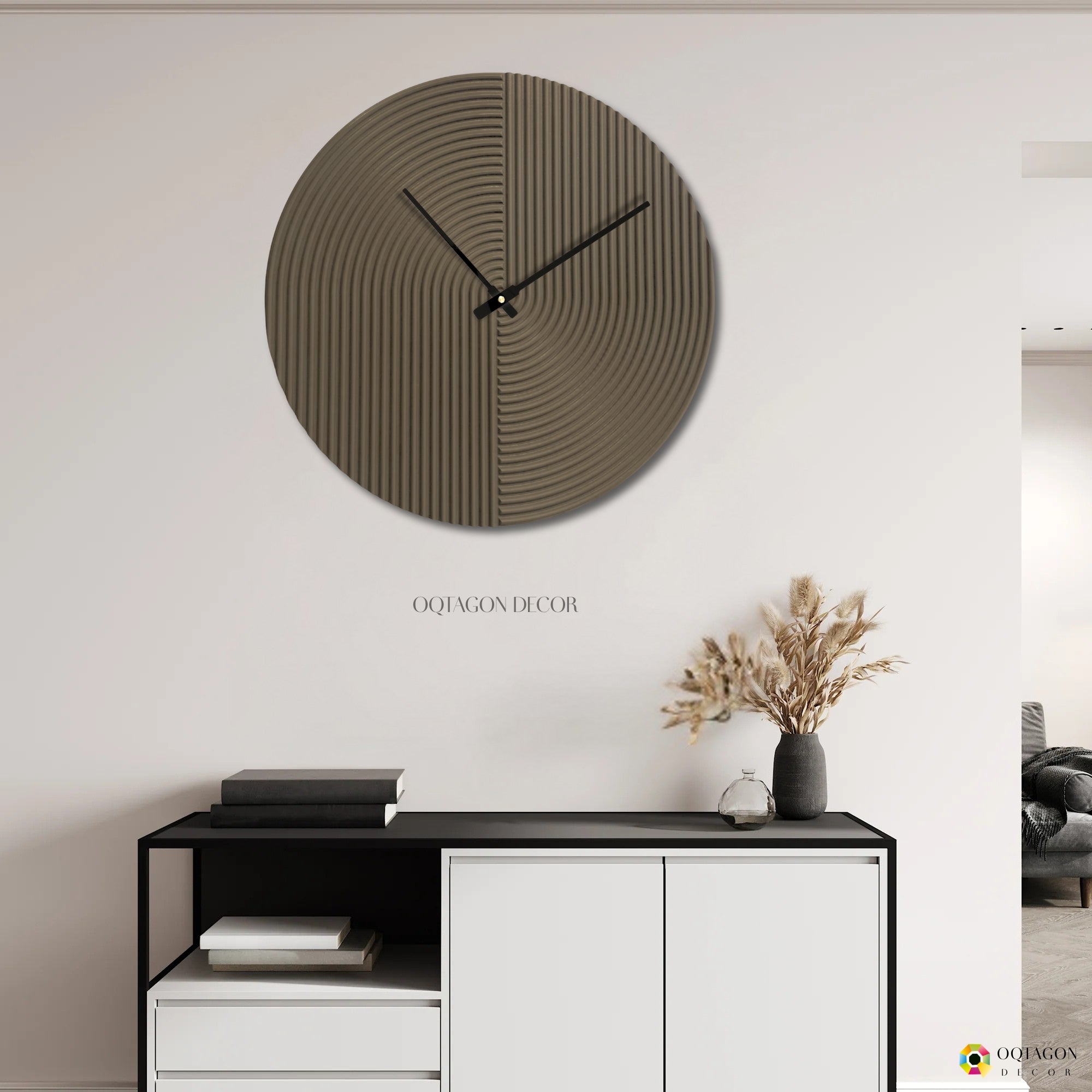 Minimalist Textured Wall Clock