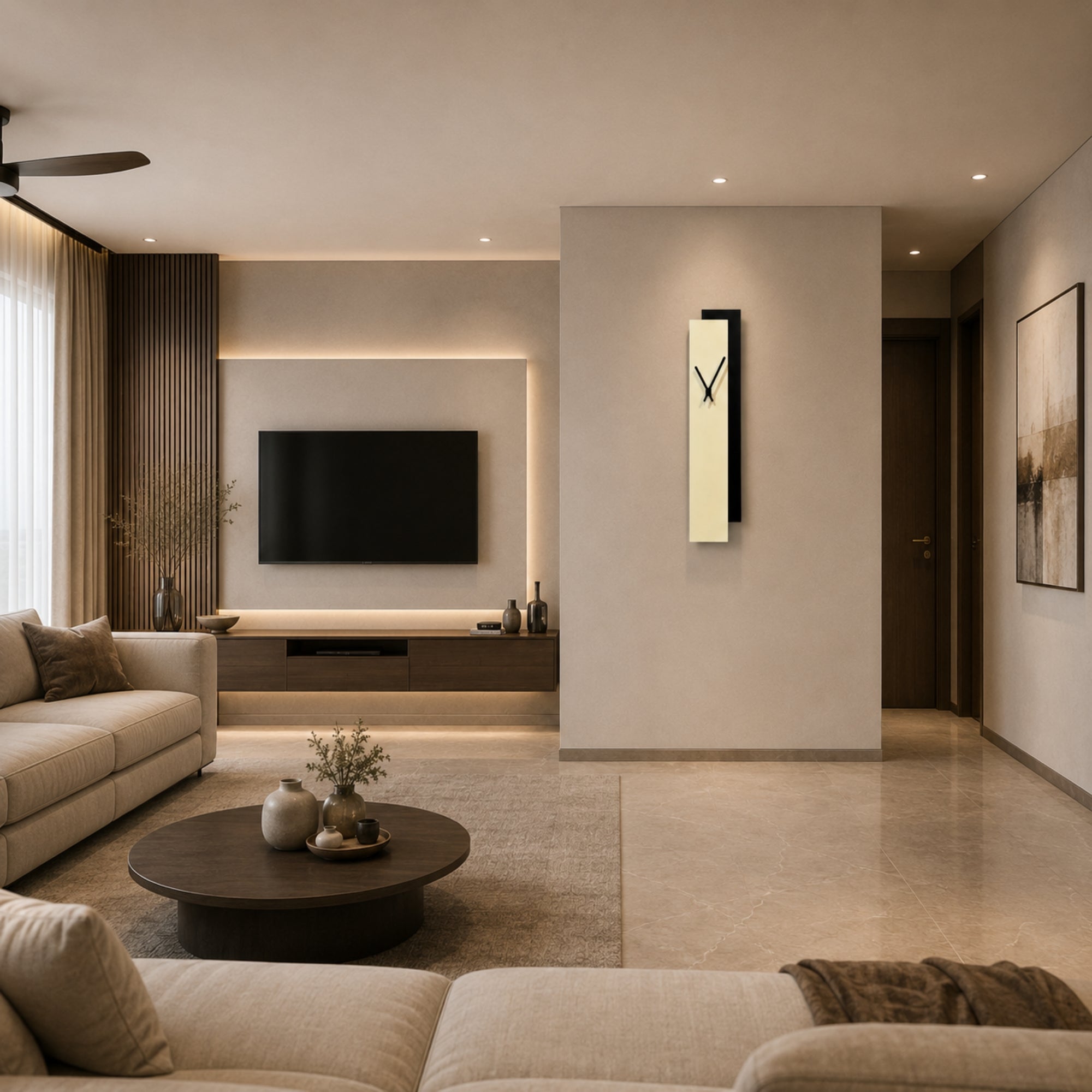 Monolith Duo - Premium Modern Wall Clock