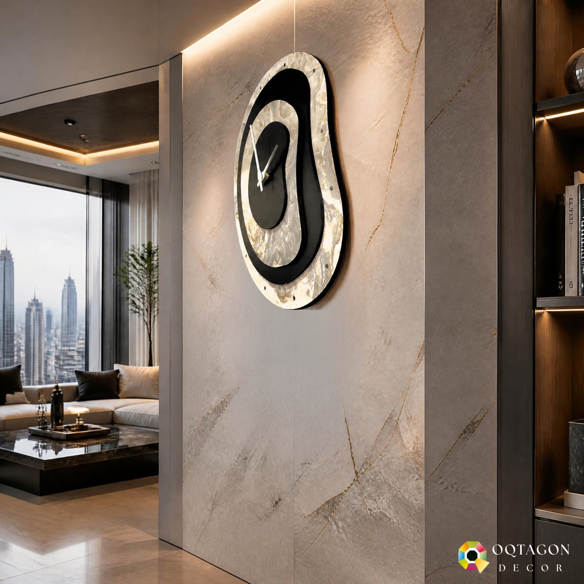 Layers Of Time - Art Inspired Wall Clock