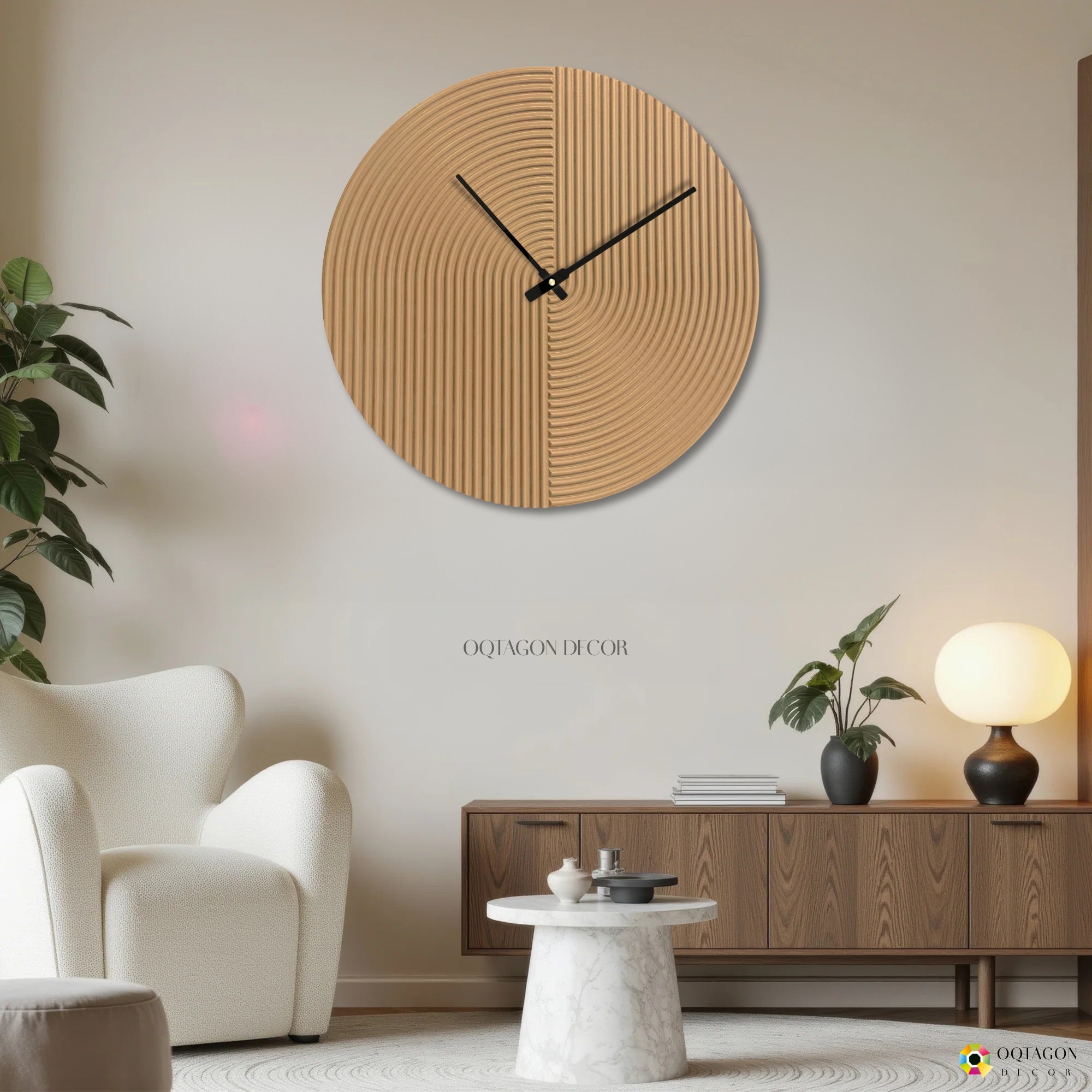 Minimalist Textured Wall Clock
