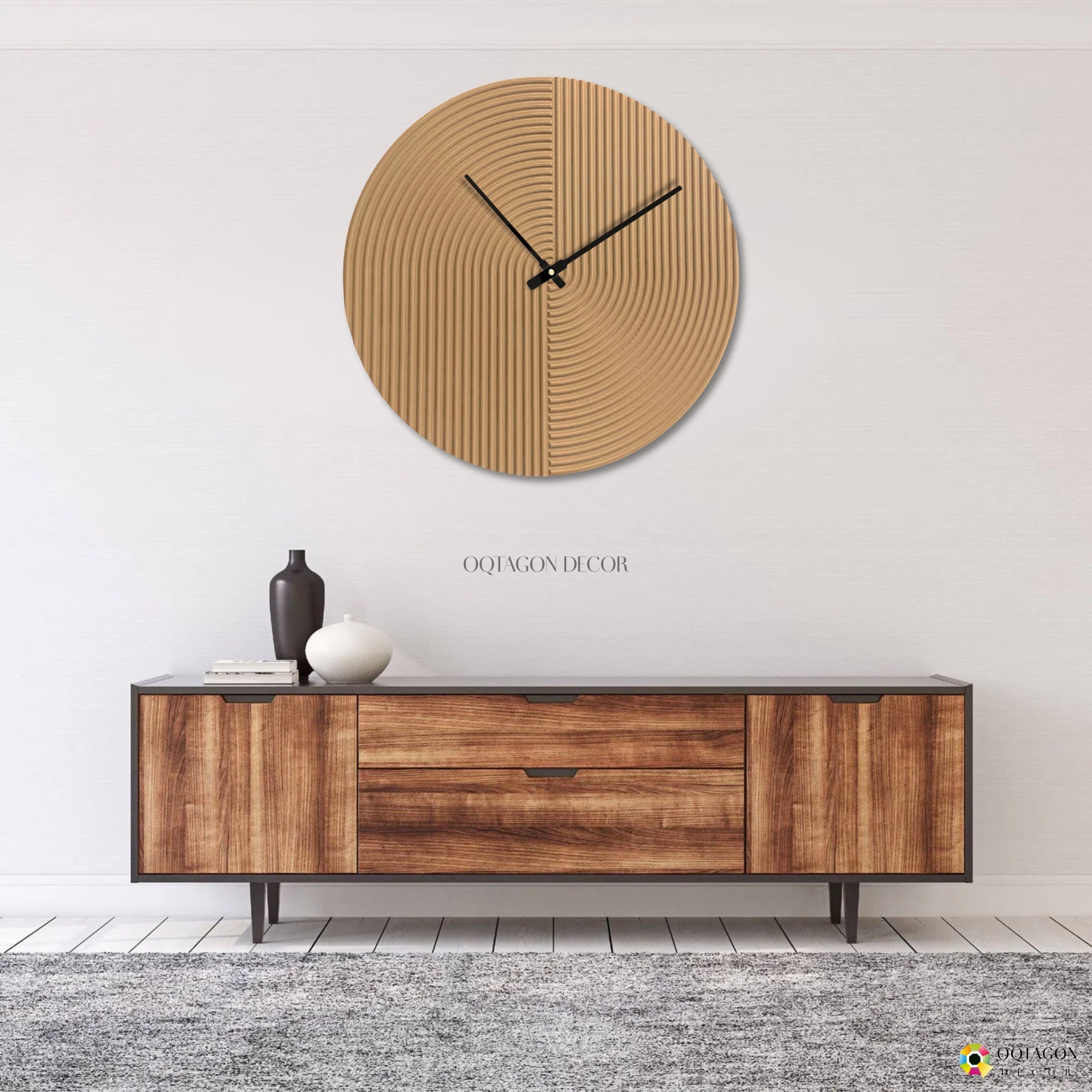 Minimalist Textured Wall Clock