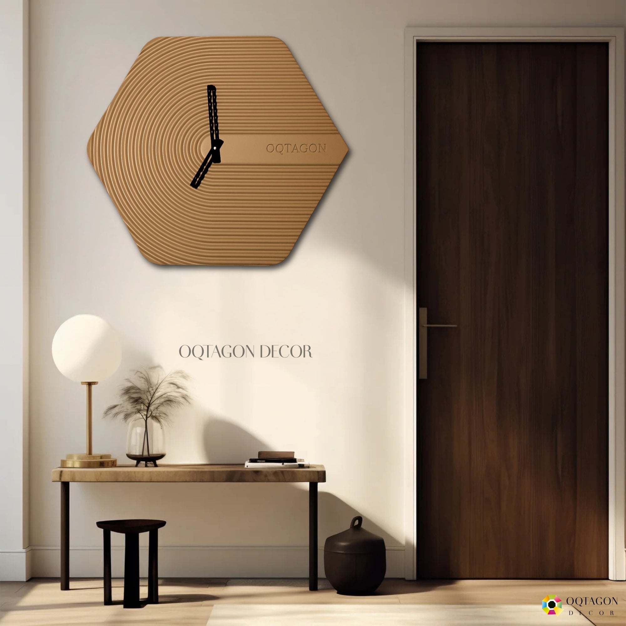 The Hexora Lux Series wall clock