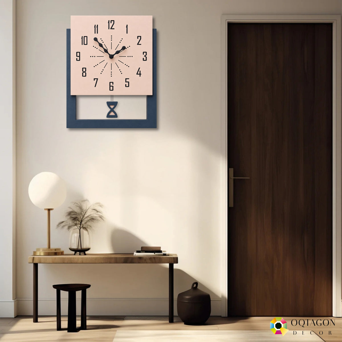 Aeternum Hourglass - Designer Pendulum Wall Clock