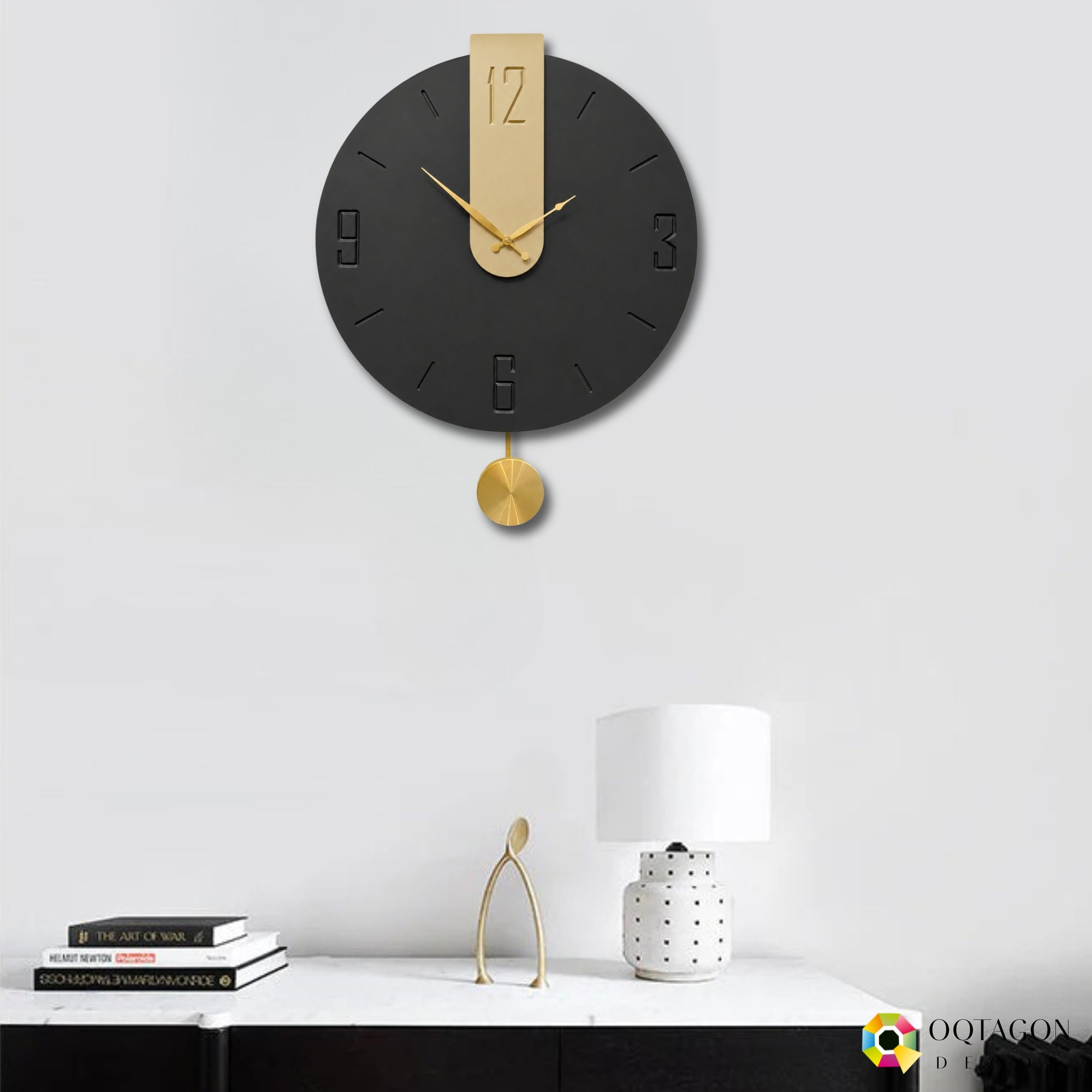 Midnight Gold – Luxury Pendulum Wall Clock