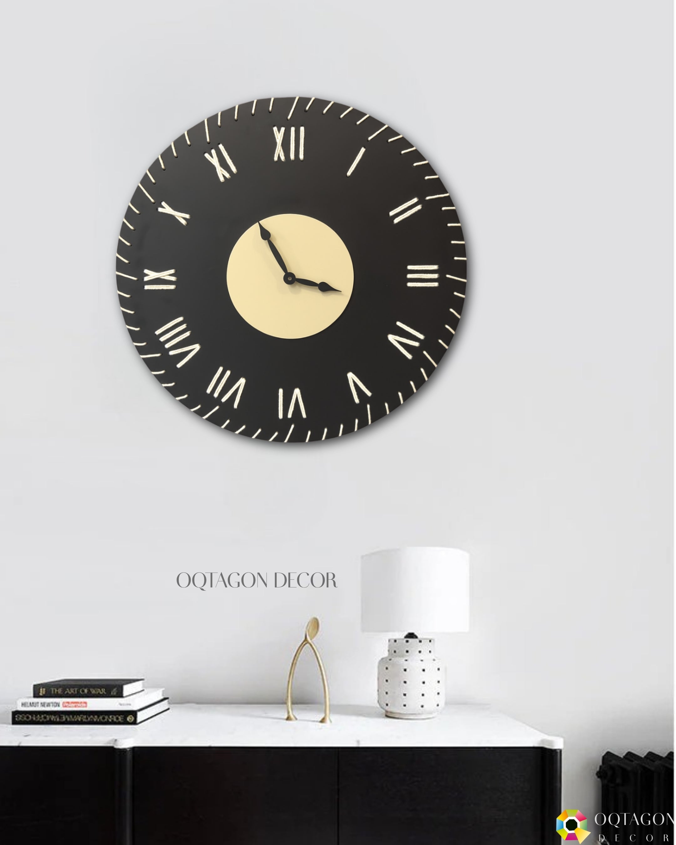 Elegant Threaded Roman Numeral Wall Clock Series