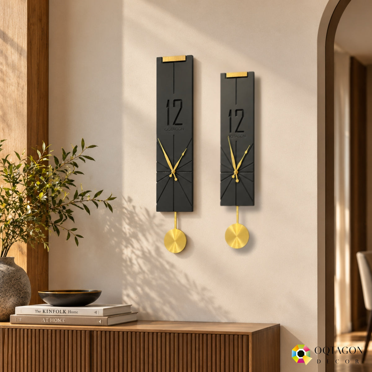 Vertical Aura - Designer Pendulum Wall Clock