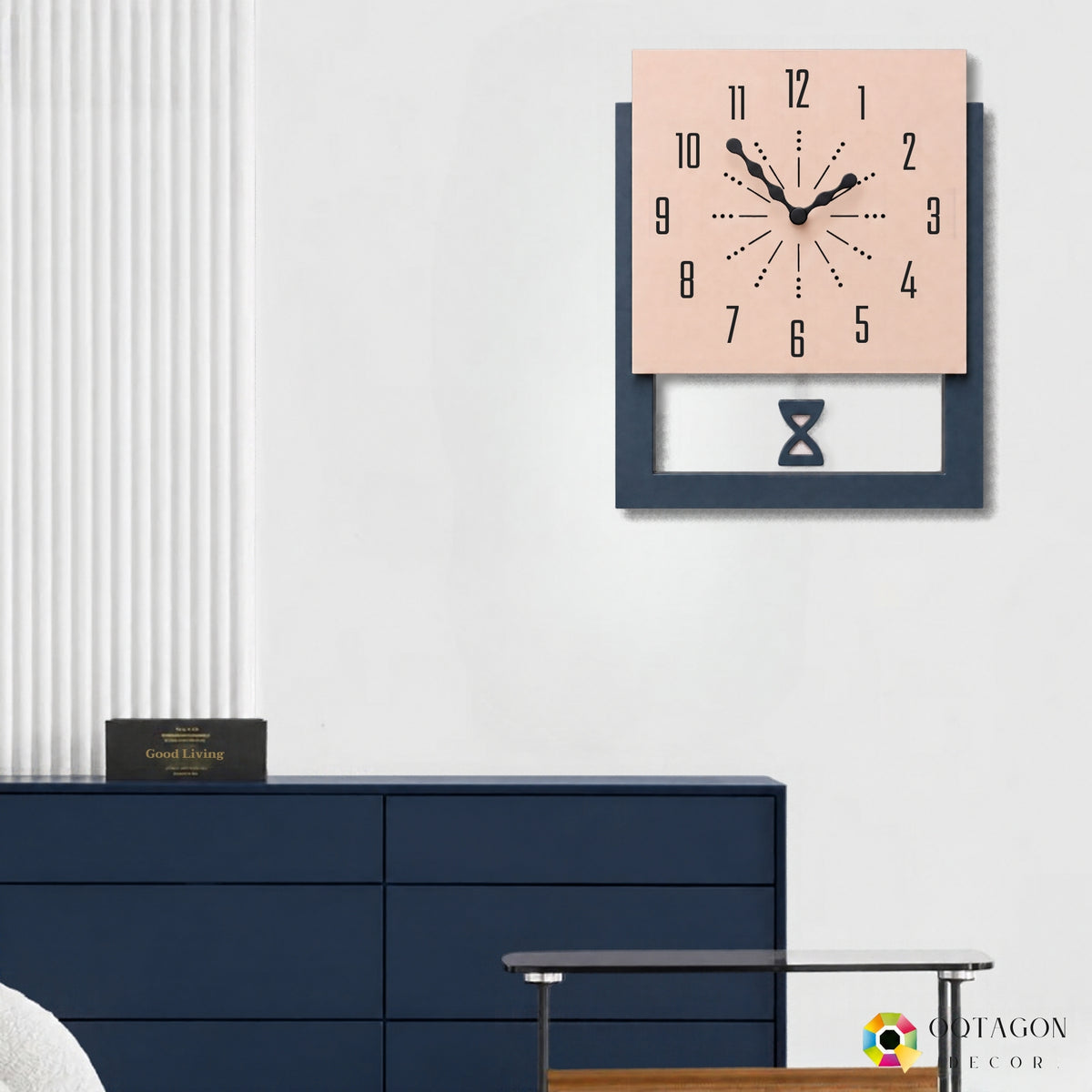 Aeternum Hourglass - Designer Pendulum Wall Clock