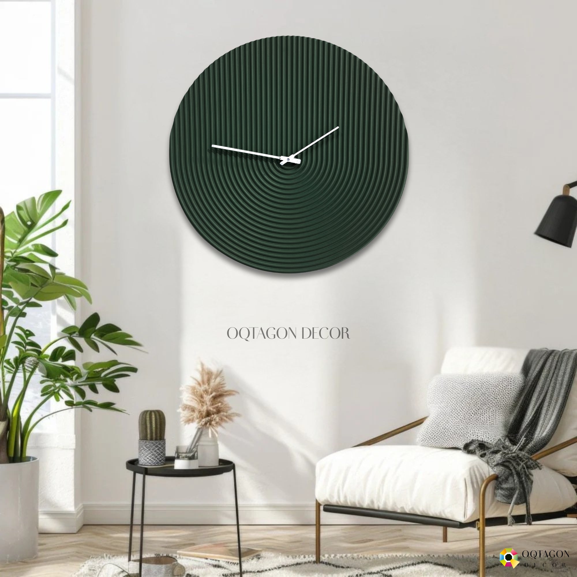 Contemporary Wall Clock – Geometric Circle Design for Elegant Interiors