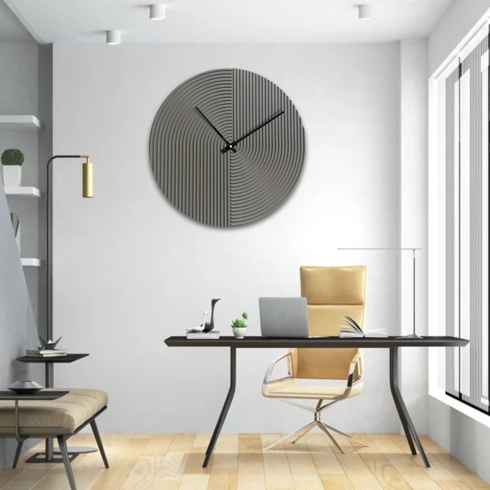 Minimalist Textured Wall Clock