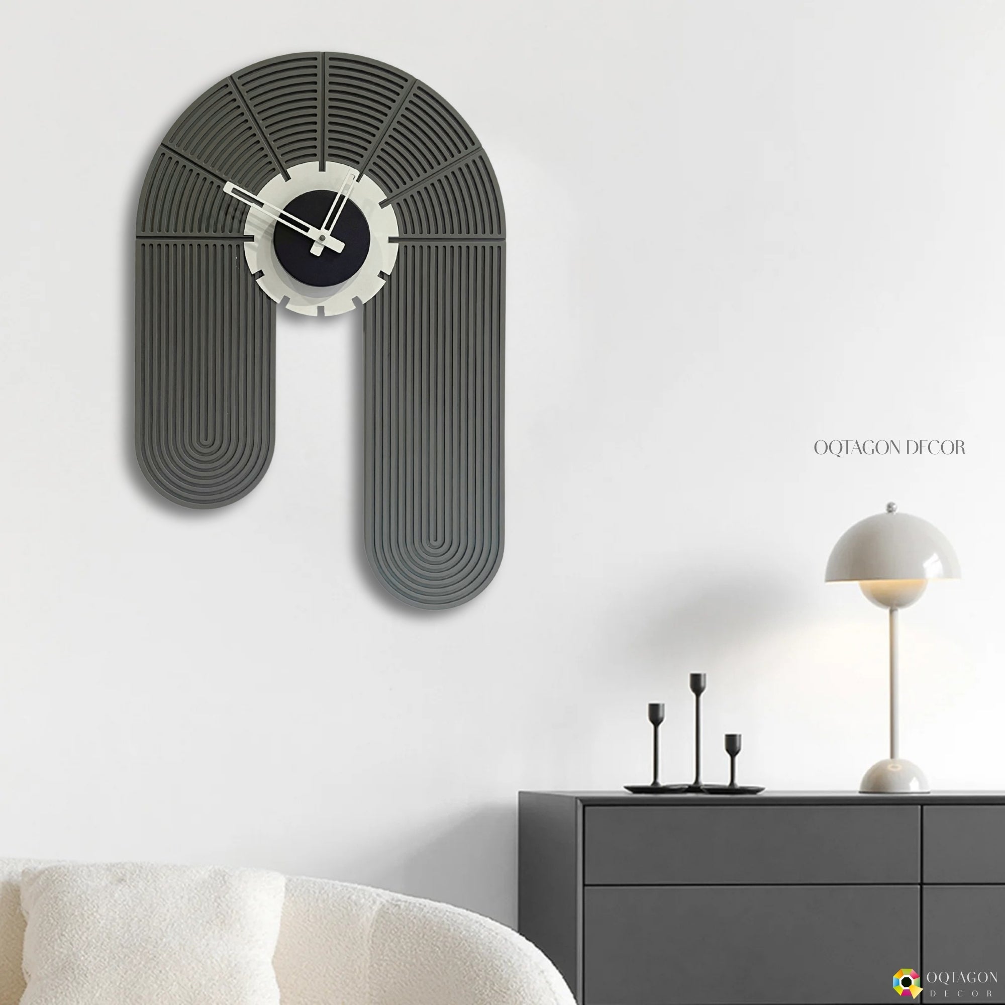 Twin Arc wall clock