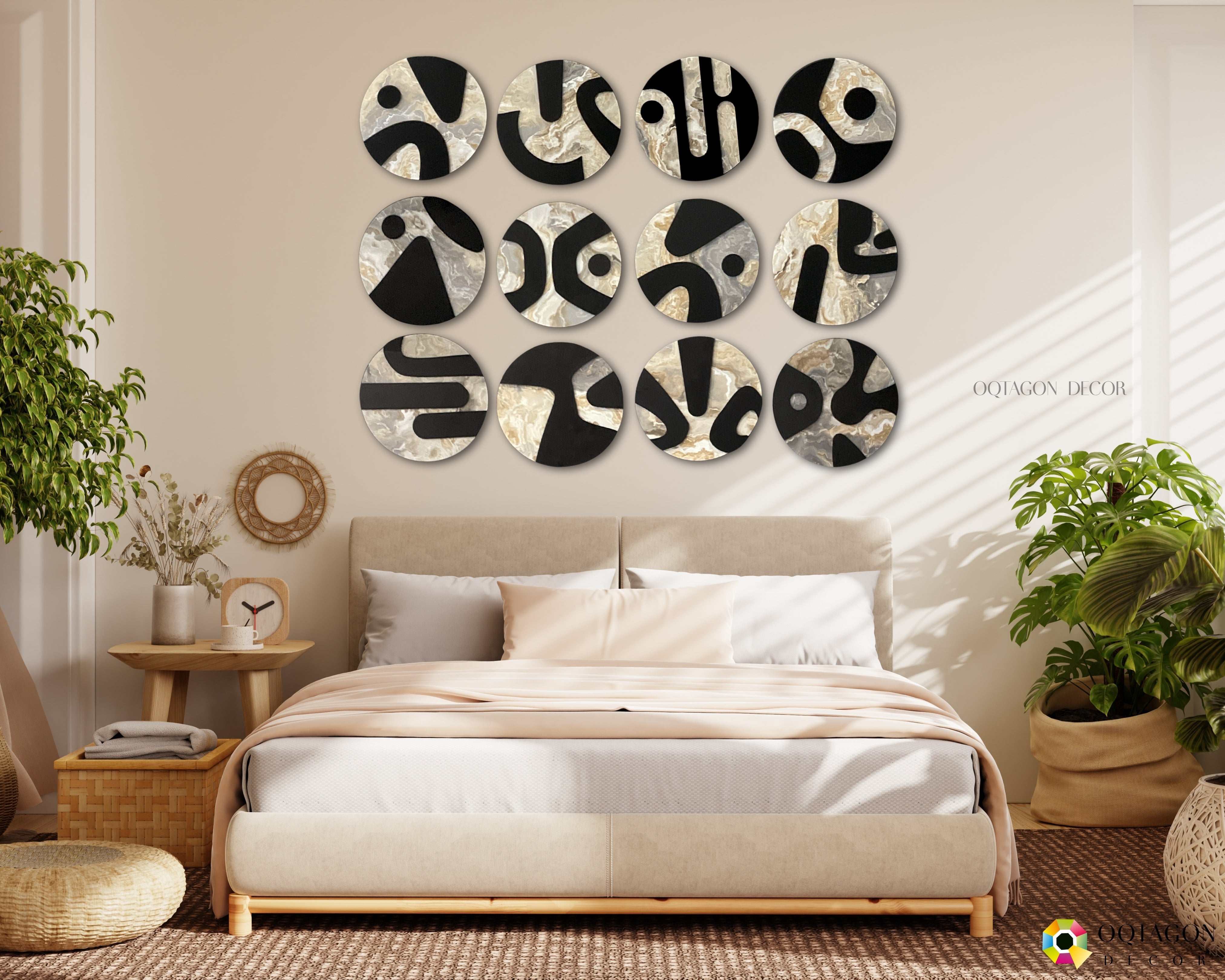 Abstract Orbits Wall Art Series - set of 12