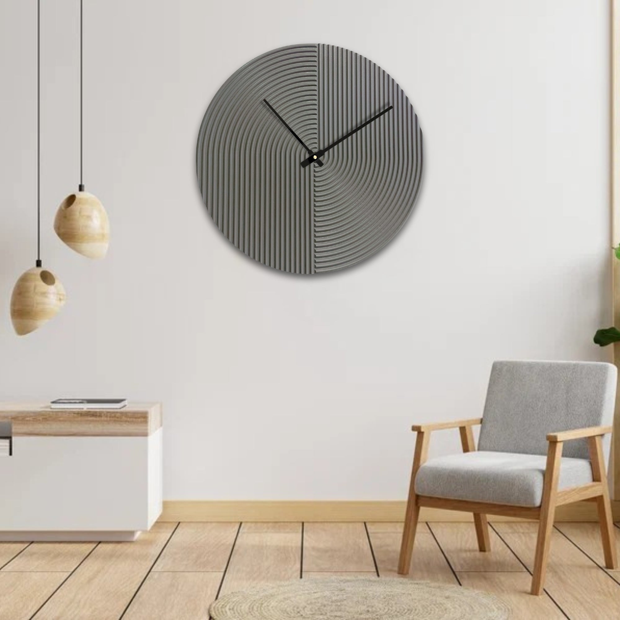 Minimalist Textured Wall Clock