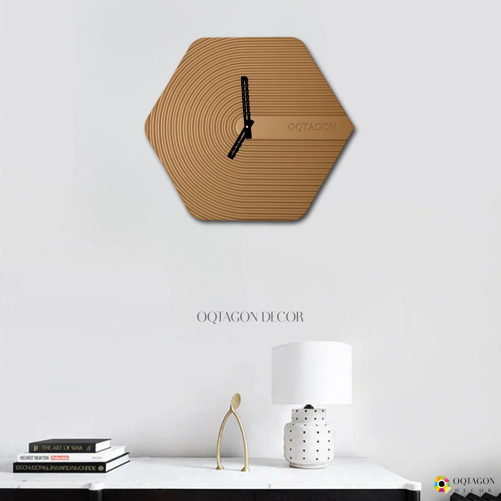 The Hexora Lux Series wall clock