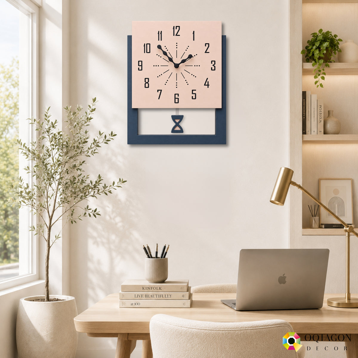 Aeternum Hourglass - Designer Pendulum Wall Clock