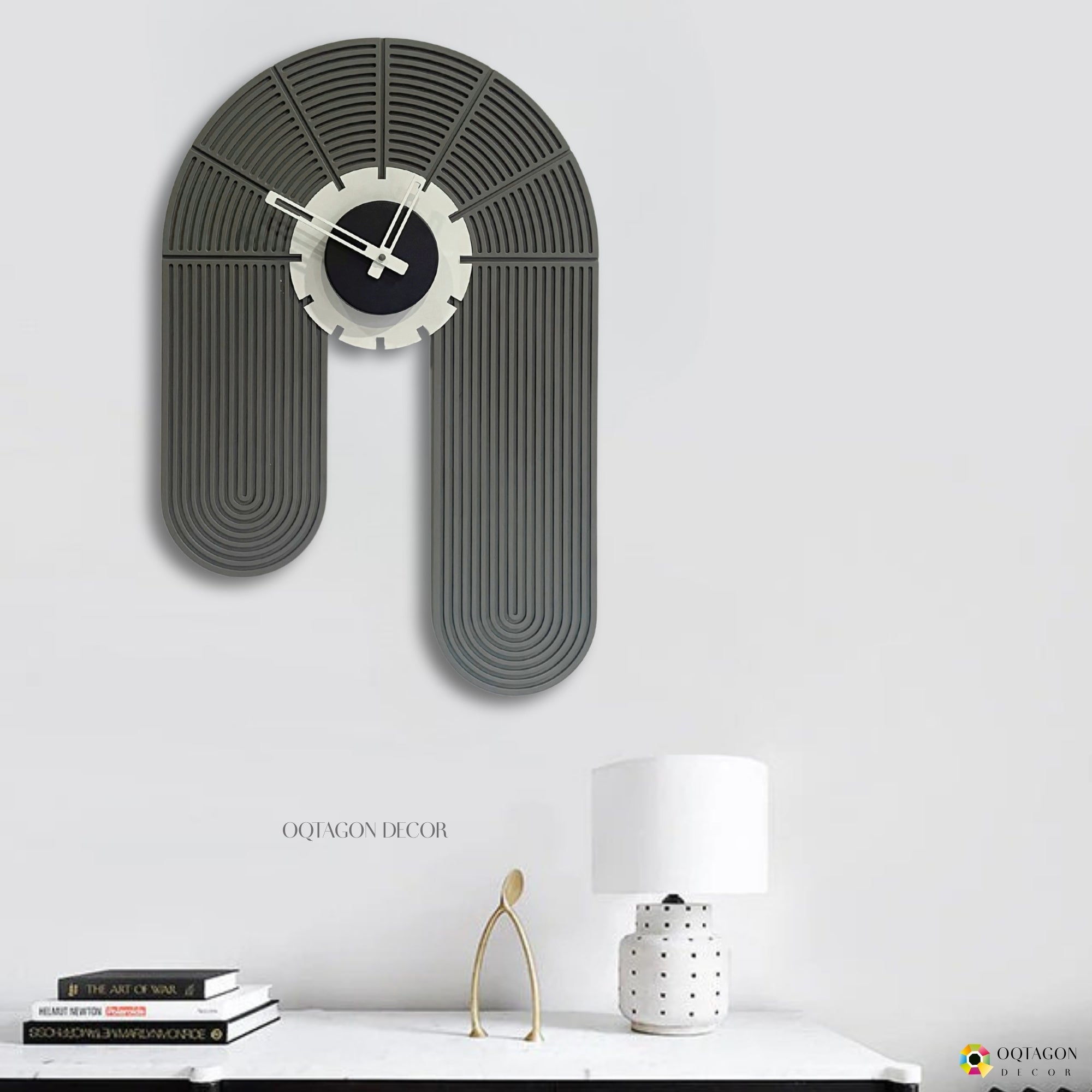 Twin Arc wall clock