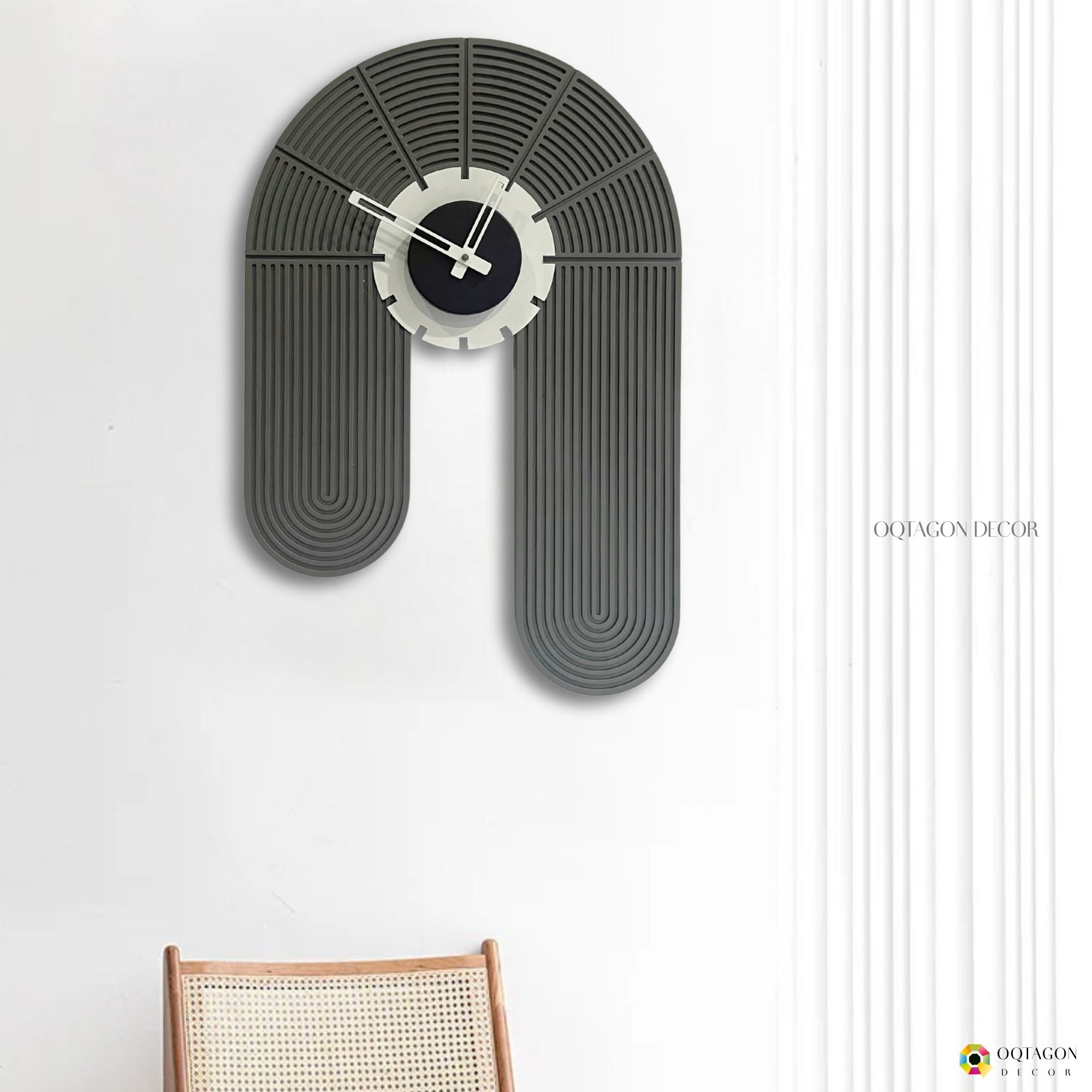 Twin Arc wall clock