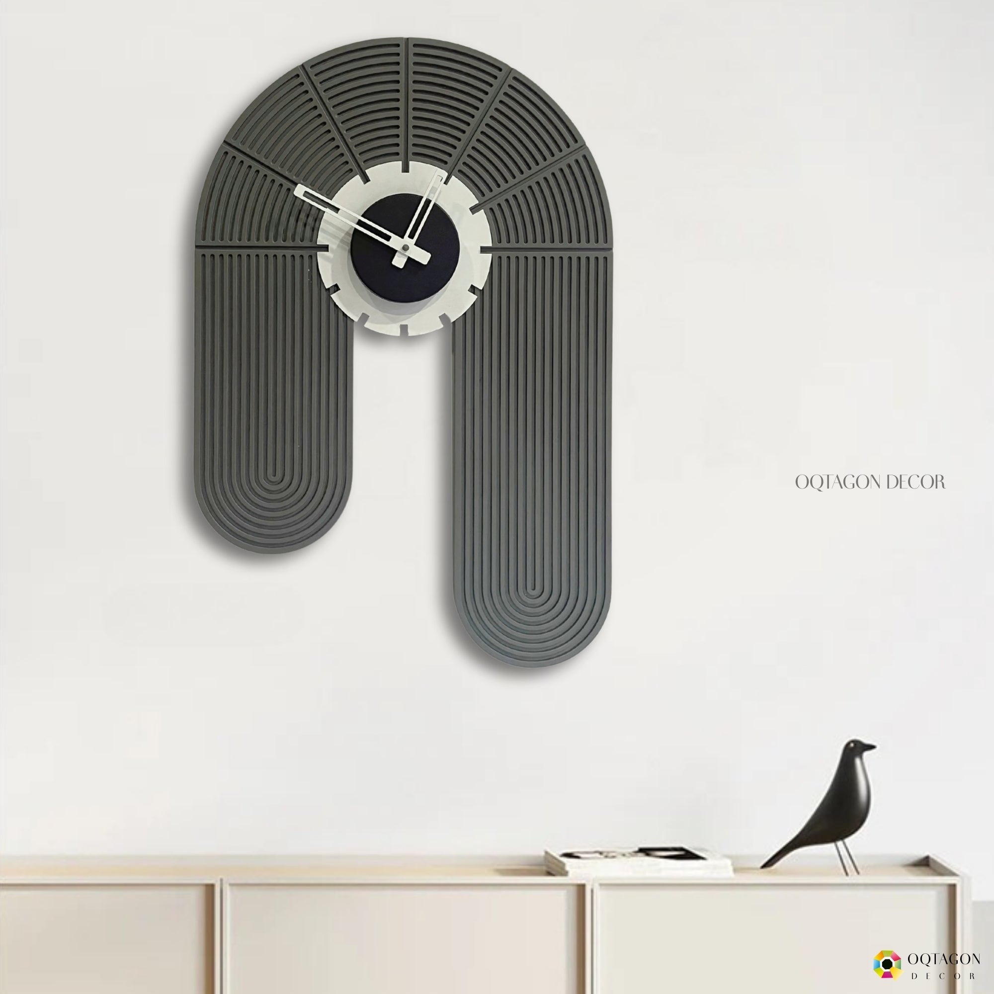 Twin Arc wall clock
