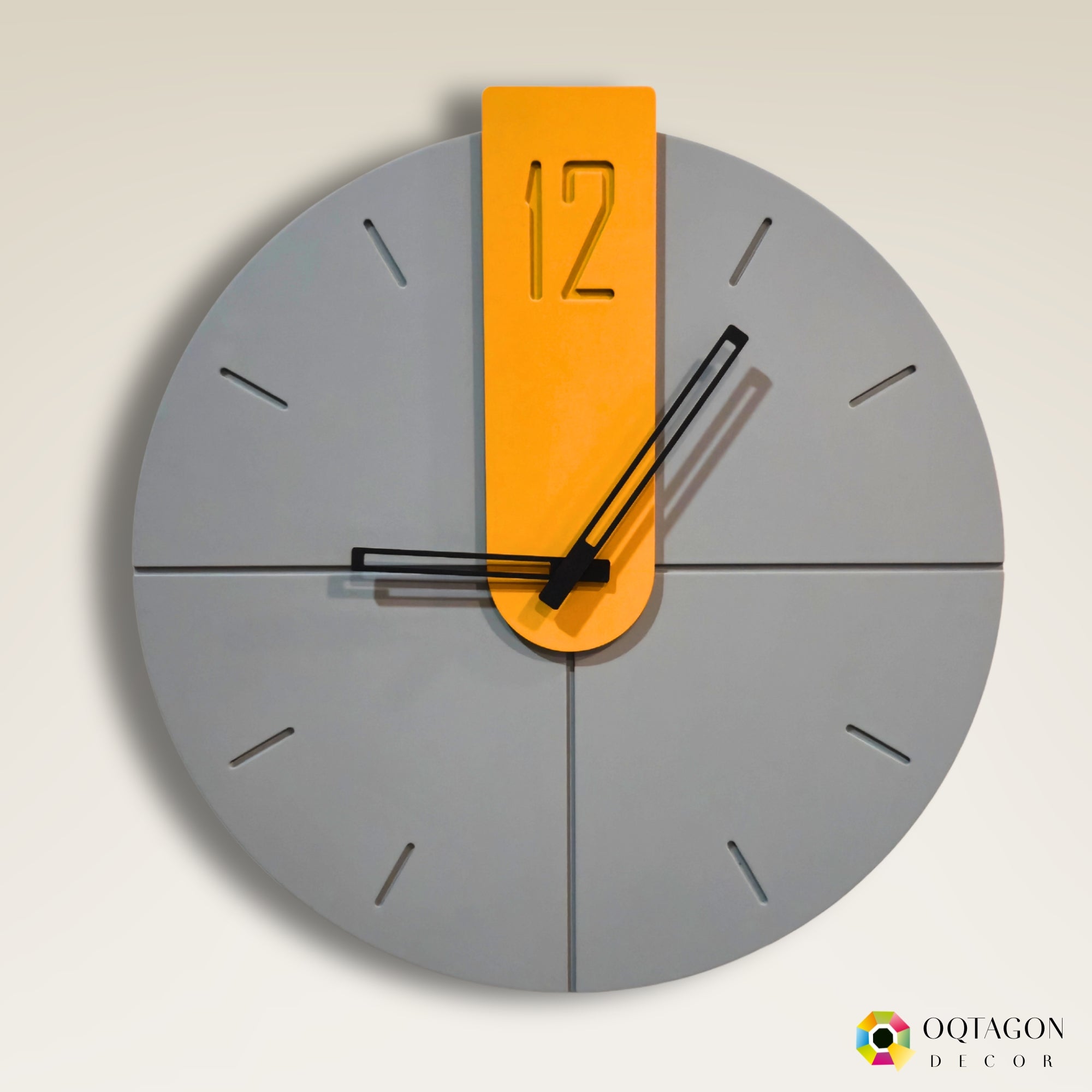 Luma Axis - Modern Minimalist Wall Clock with Geometric Design