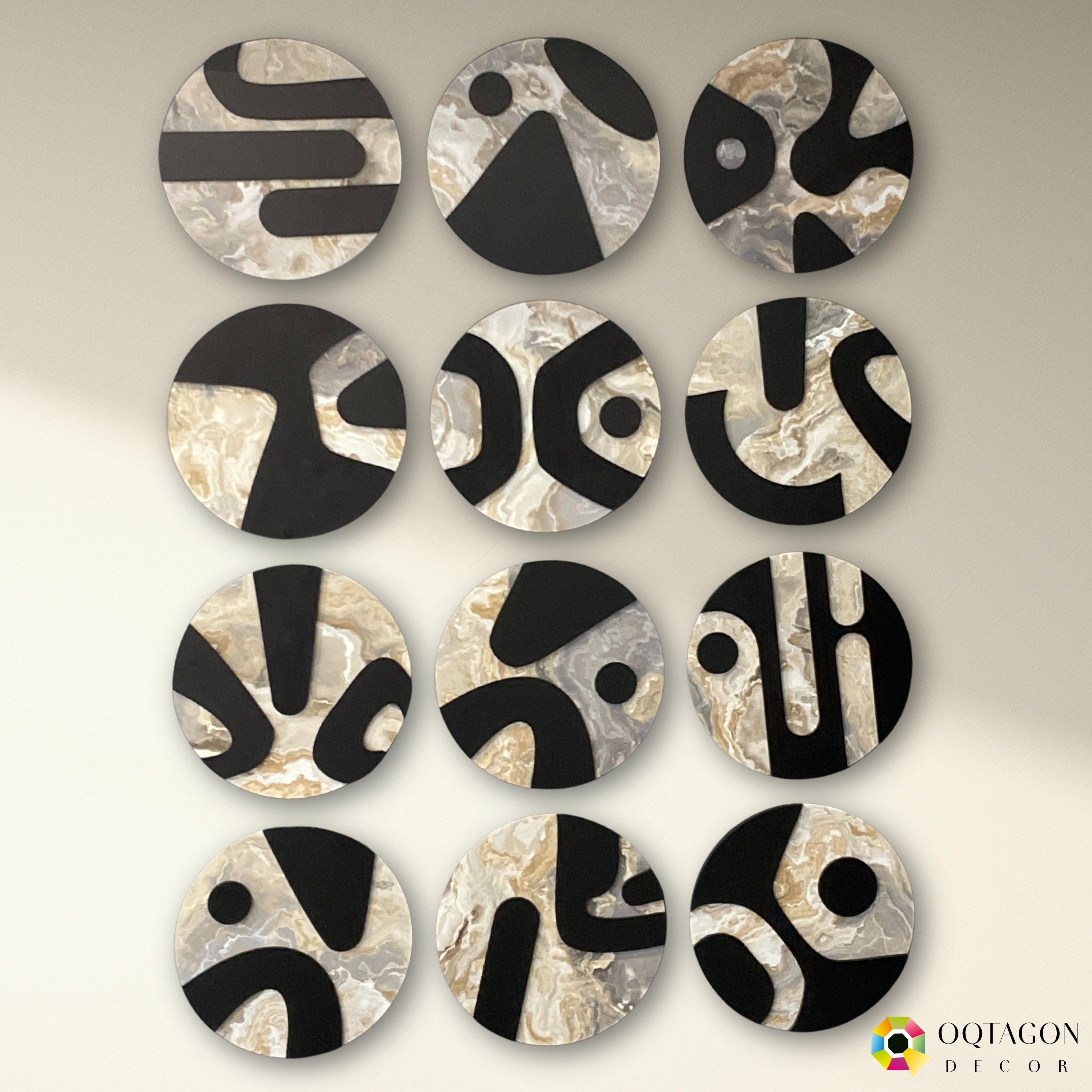 Abstract Orbits Wall Art Series - set of 12