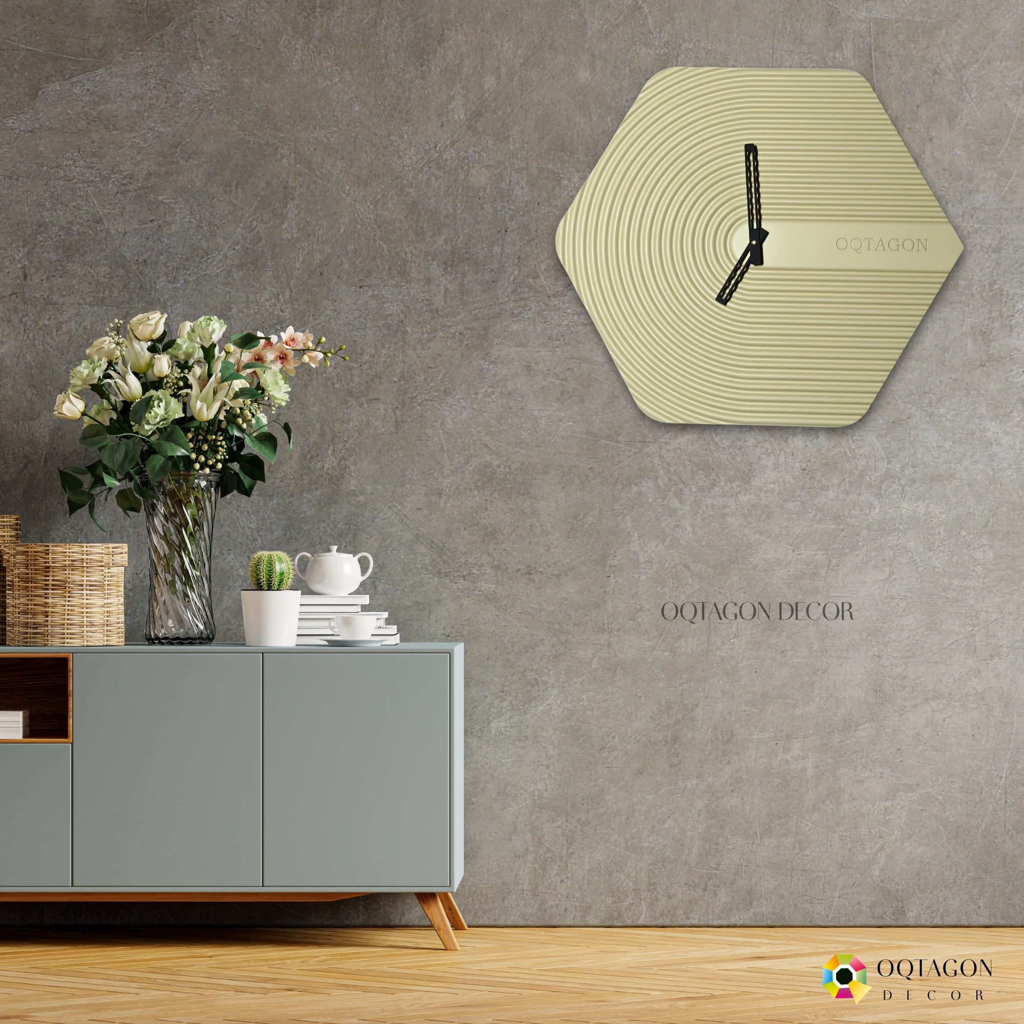 The Hexora Lux Series wall clock