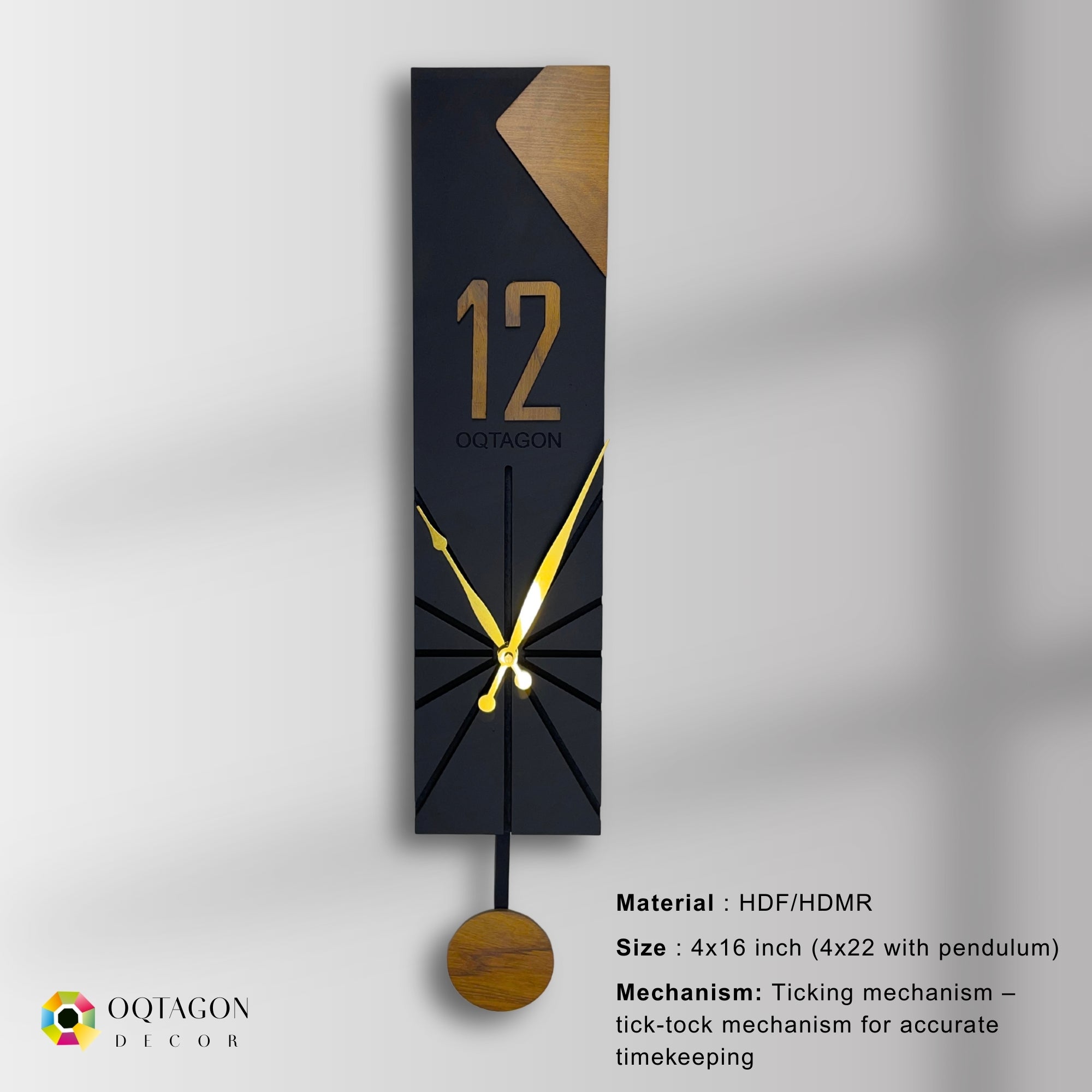 Vertical Aura - Designer Pendulum Wall Clock Series