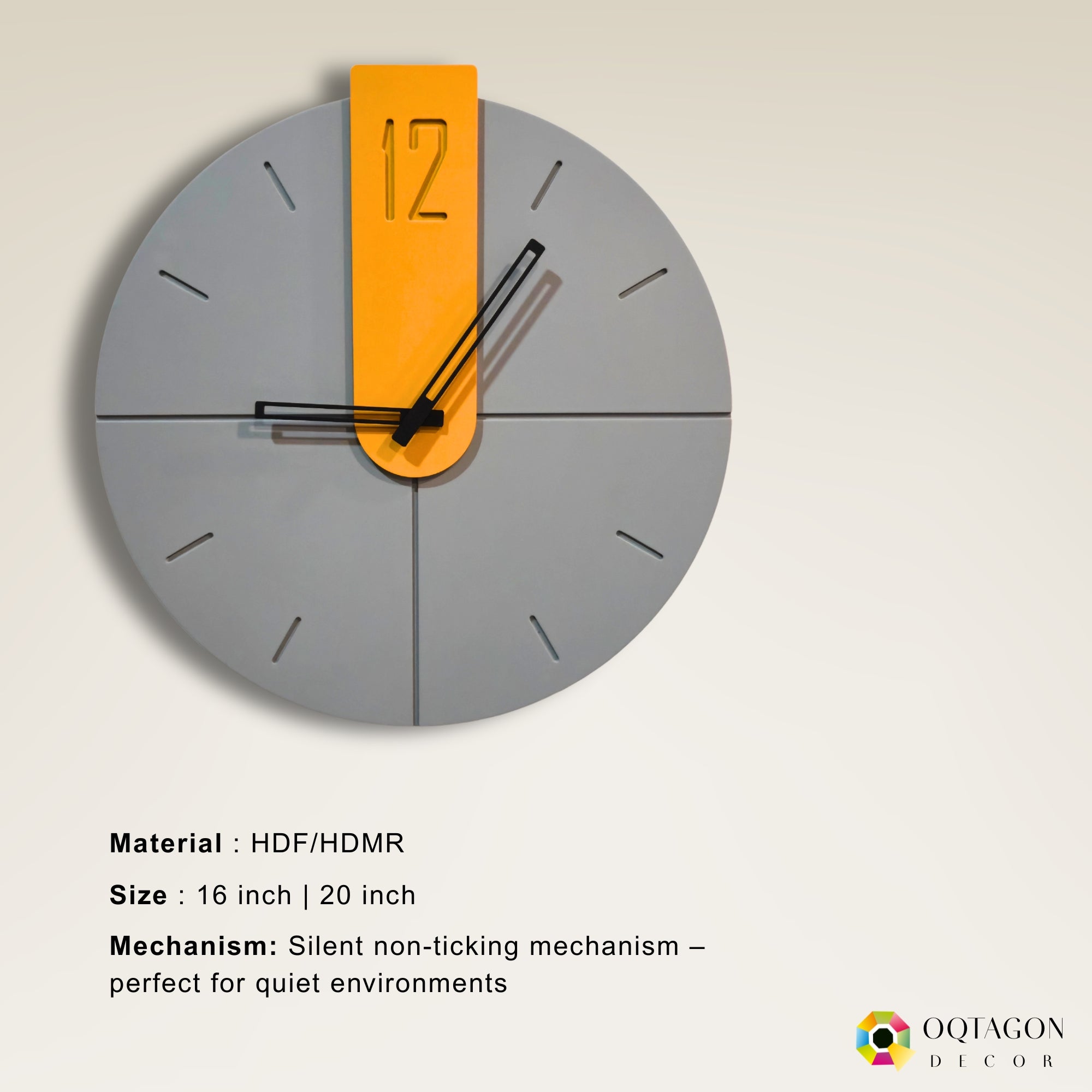 Luma Axis - Modern Minimalist Wall Clock with Geometric Design