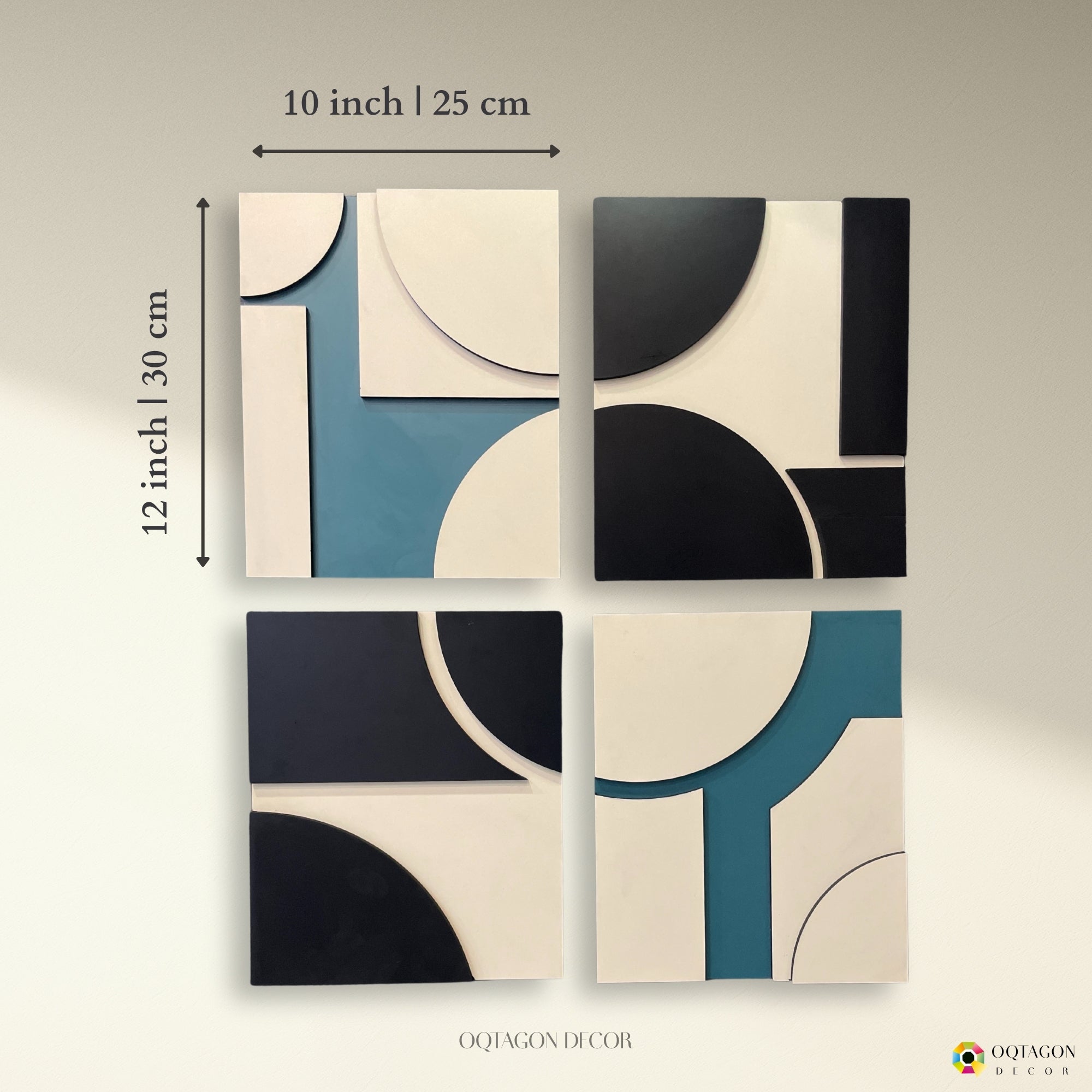 Minimalist Abstract Geometric Wall Art 4 Piece set