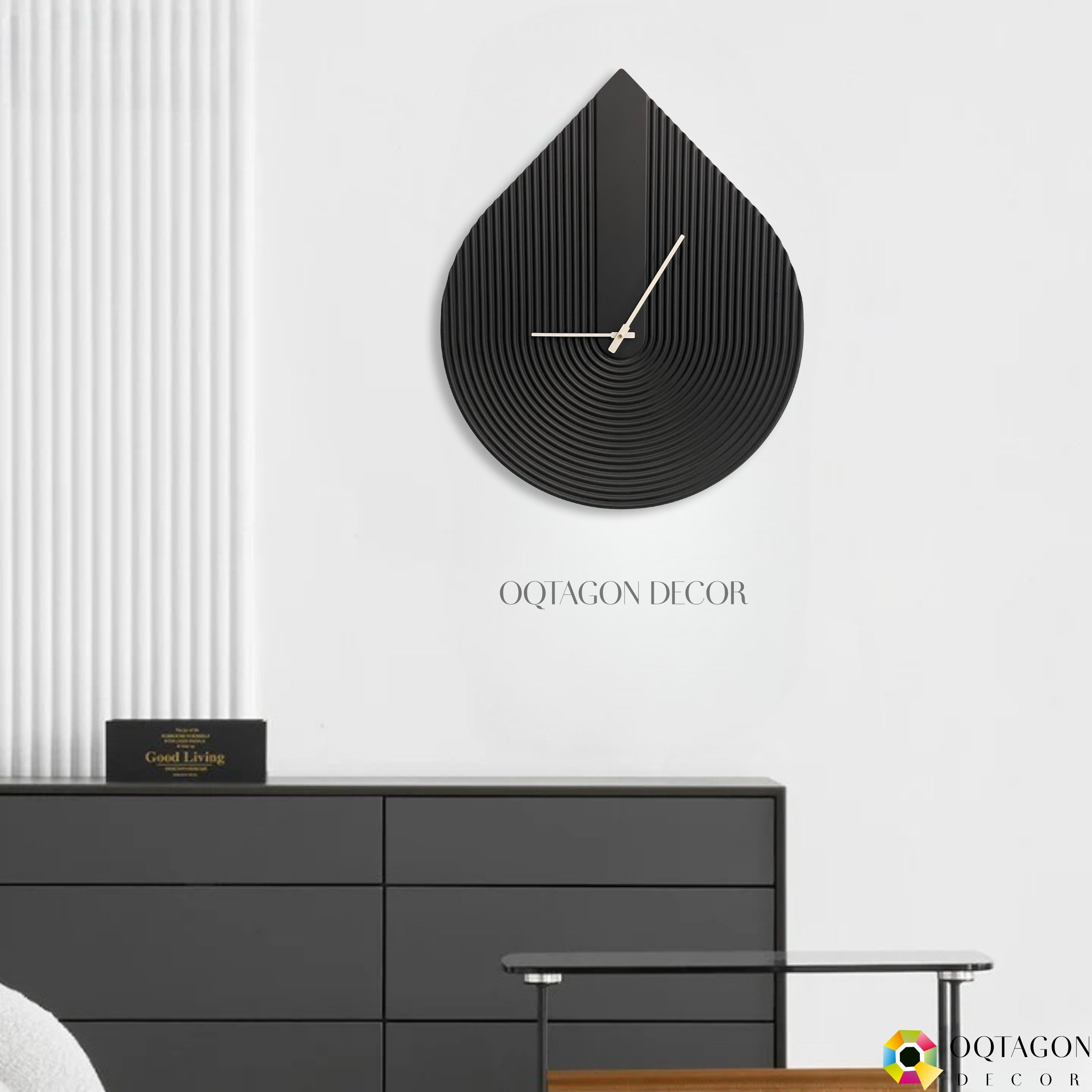 Waterdrop – Minimalist Large Wall Clock