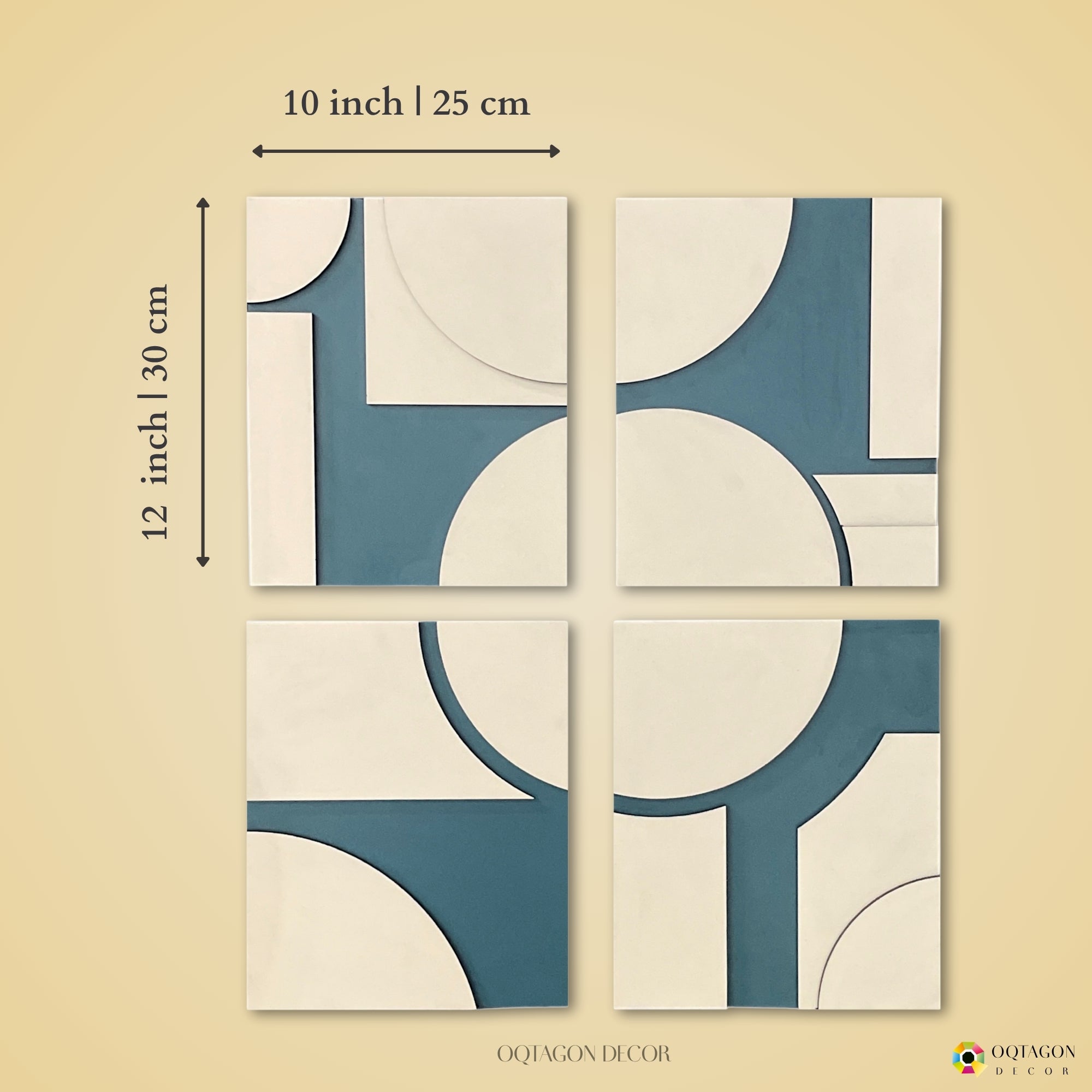 Minimalist Abstract Geometric Wall Art 4 Piece set