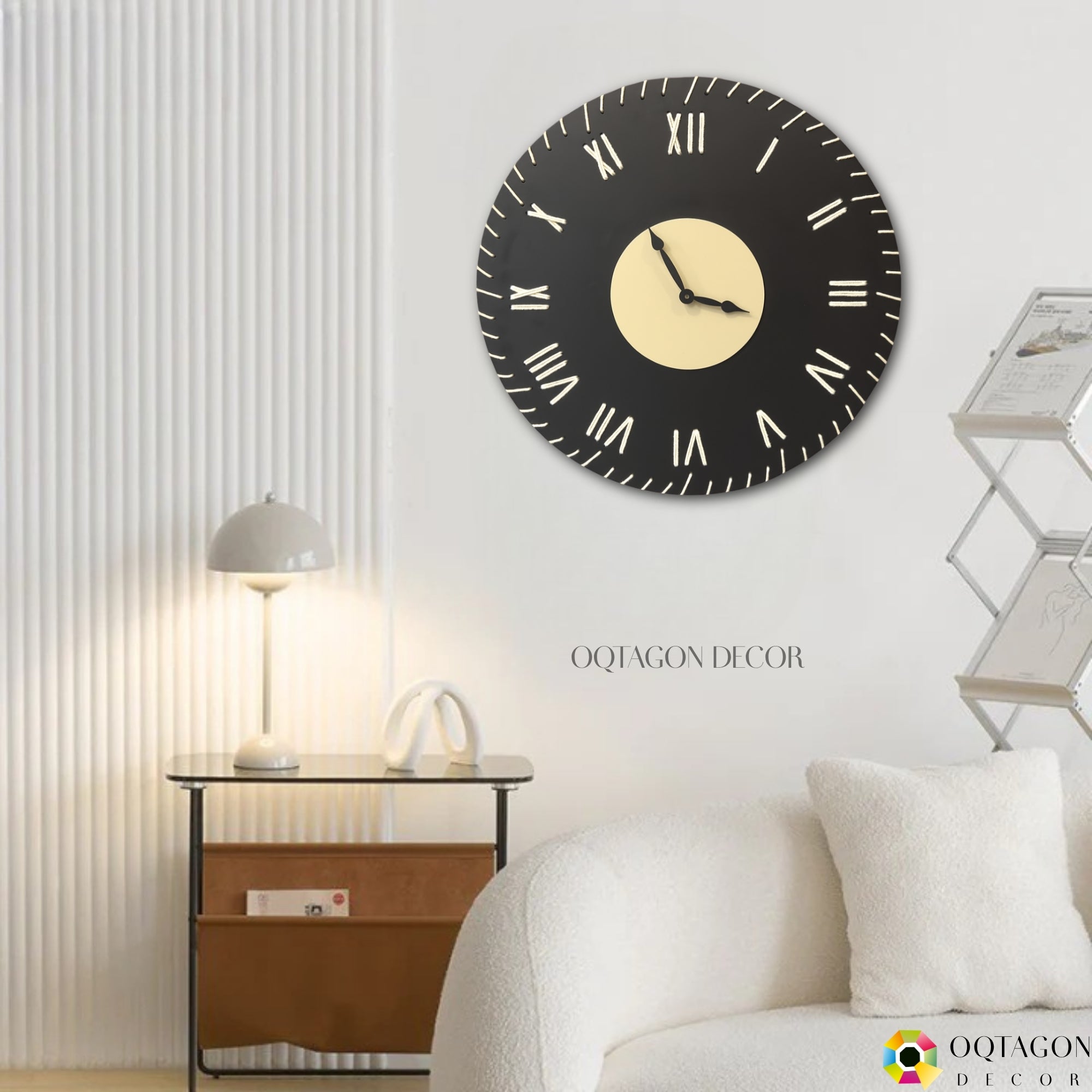 Elegant Threaded Roman Numeral Wall Clock Series