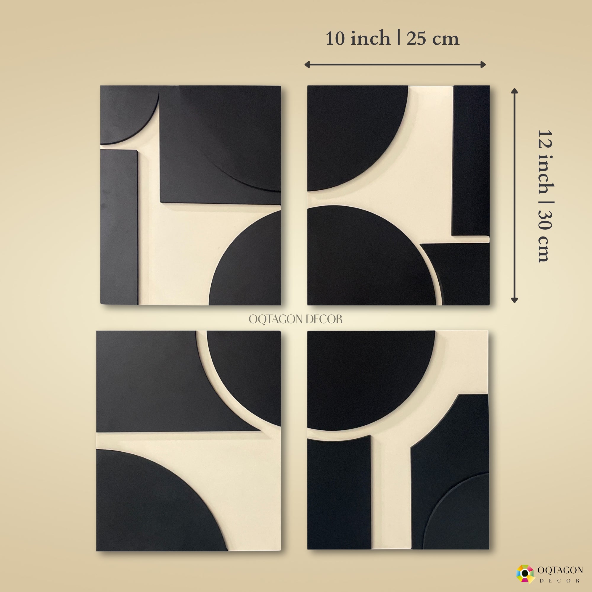 Minimalist Abstract Geometric Wall Art 4 Piece set