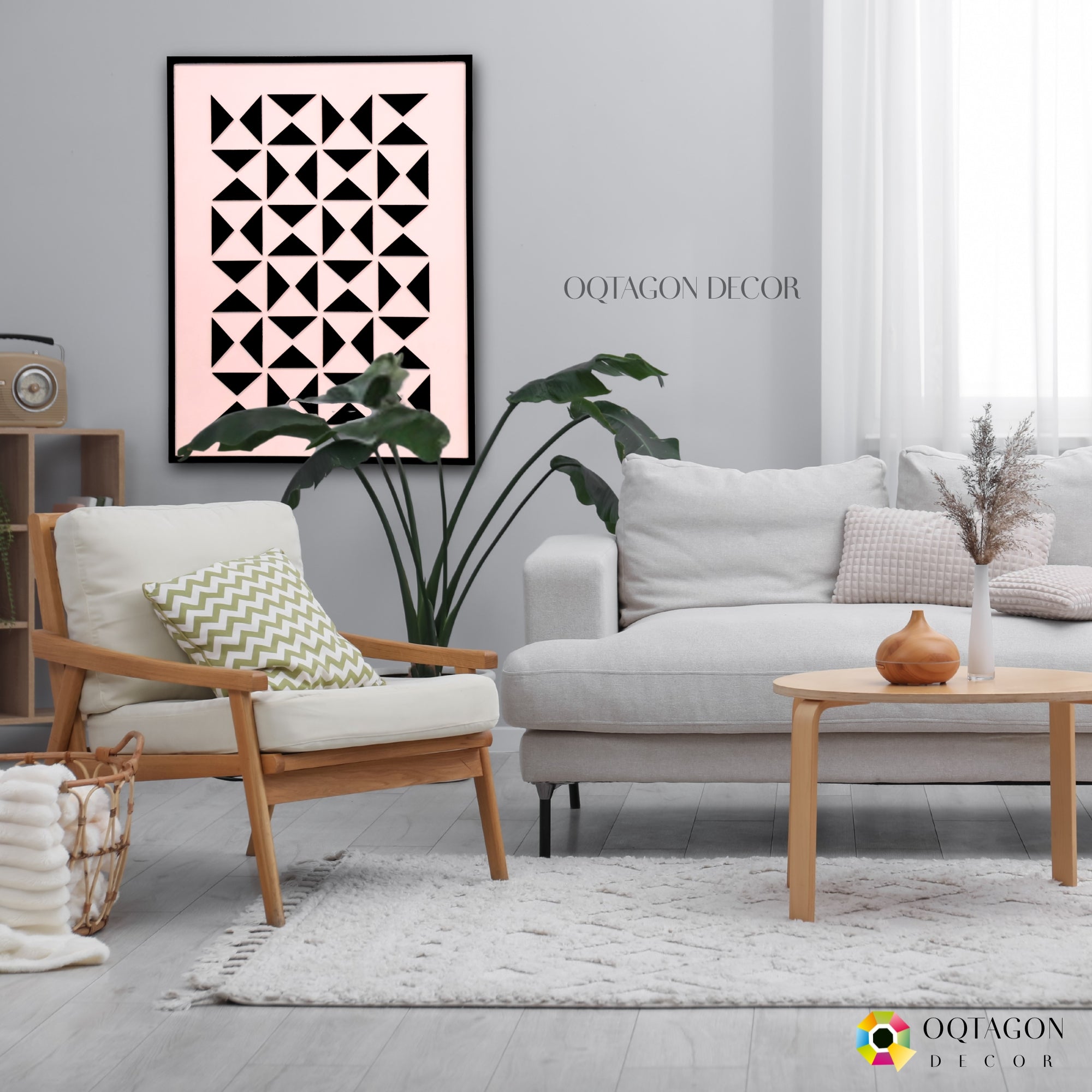 Triangular Rhythm - A Contemporary Abstract Wall Composition