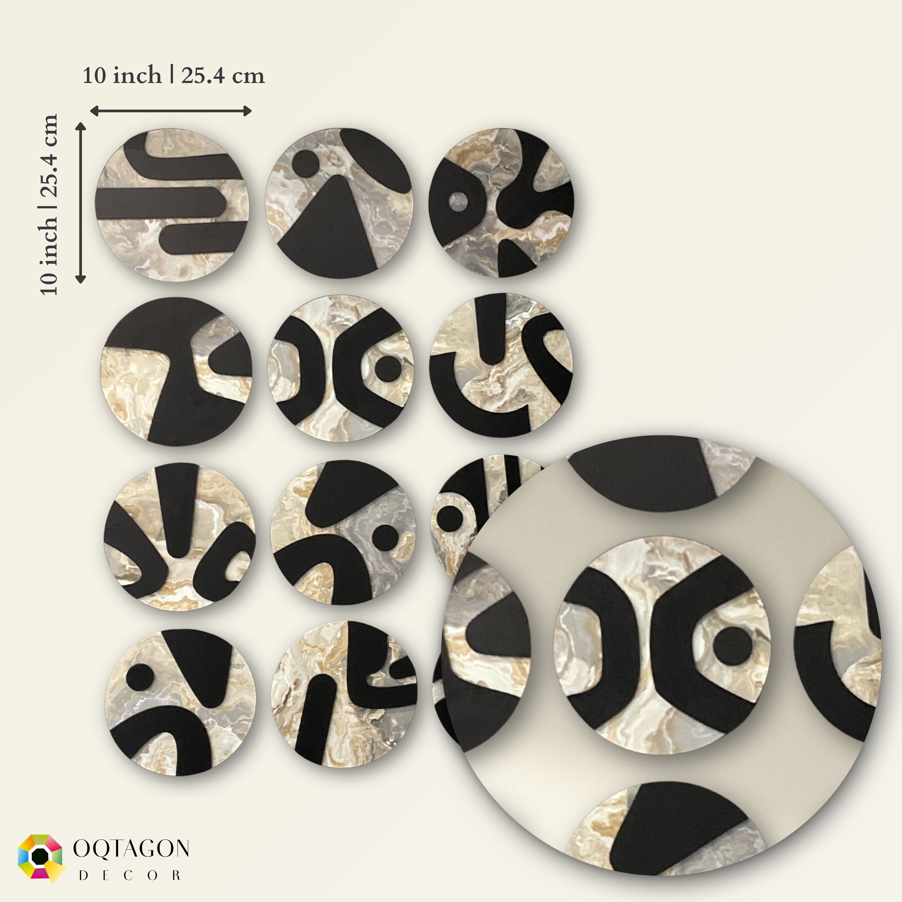 Abstract Orbits Wall Art Series - set of 12