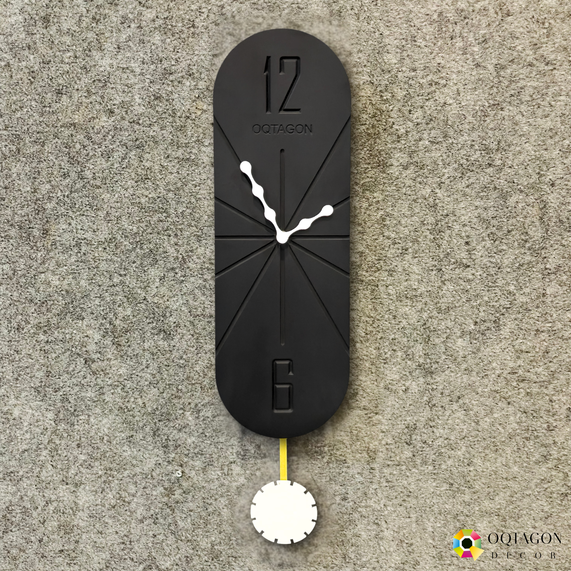 Vertical Noir – Designer Pendulum Wall Clock Special Edition