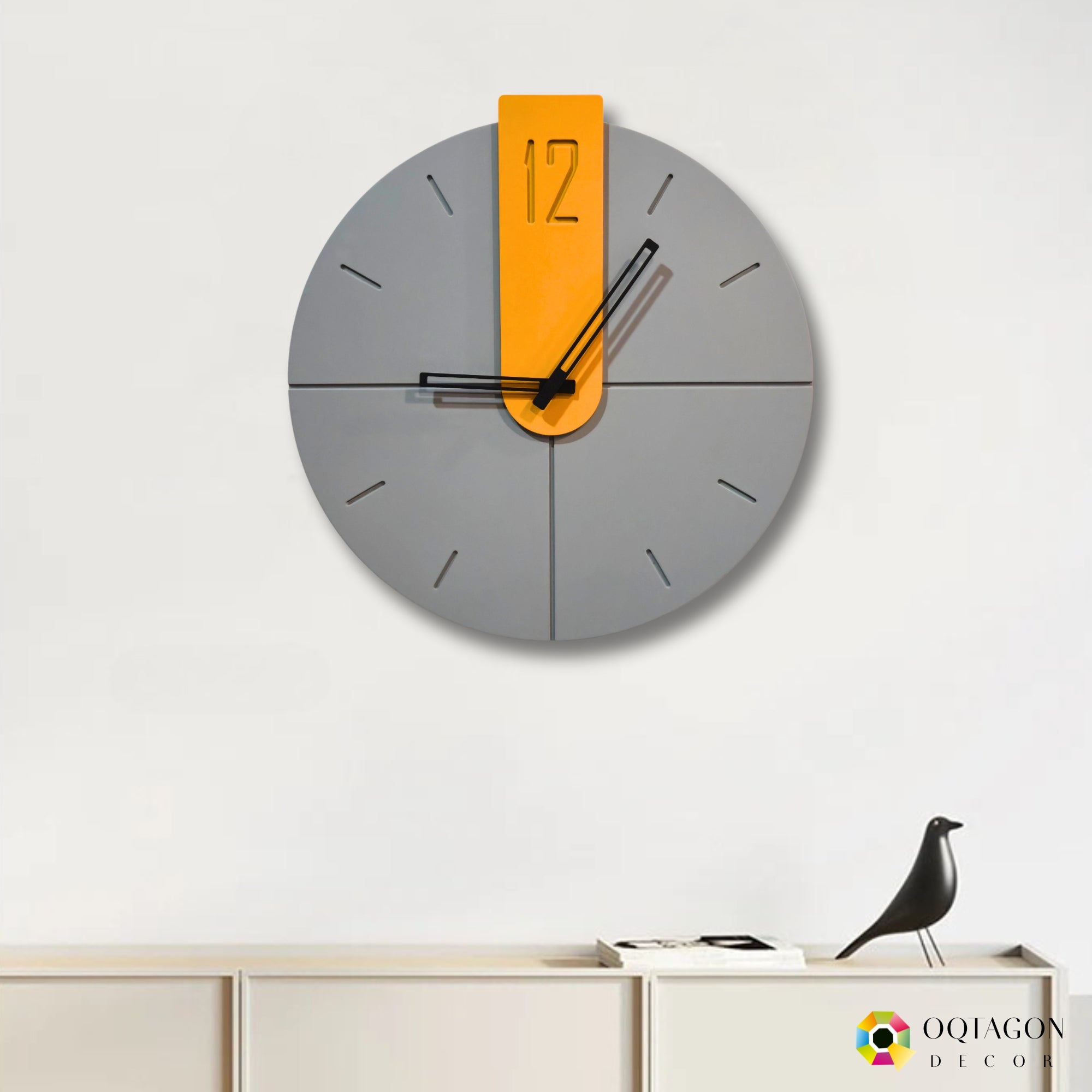 Luma Axis - Modern Minimalist Wall Clock with Geometric Design