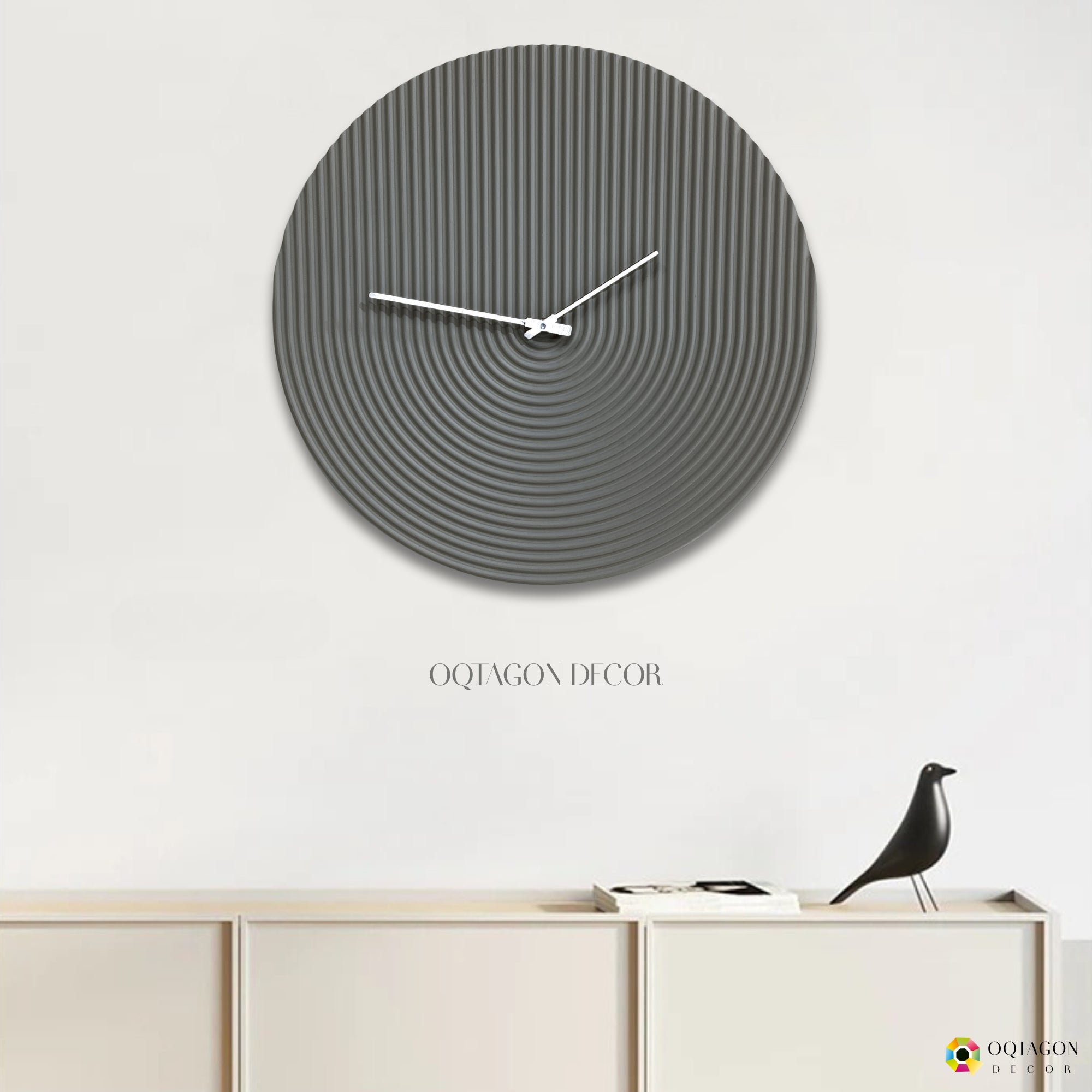 Contemporary Wall Clock – Geometric Circle Design for Elegant Interiors