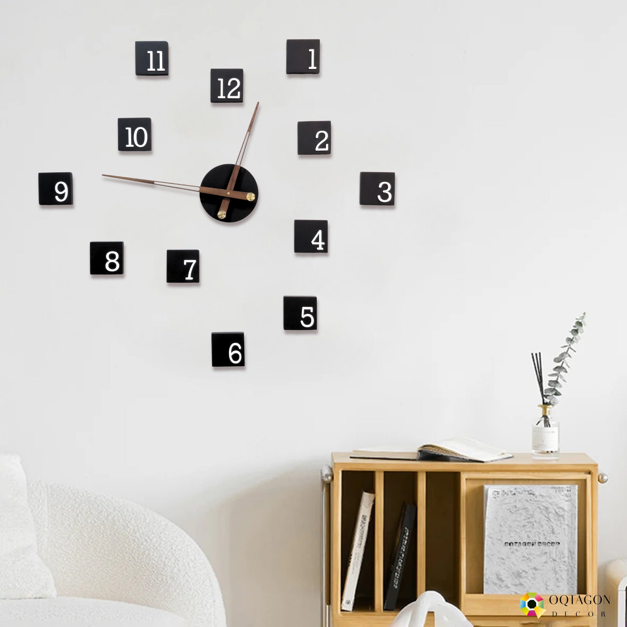 Timeless Square Aeternum - Modern Minimal Designer Wall Clock