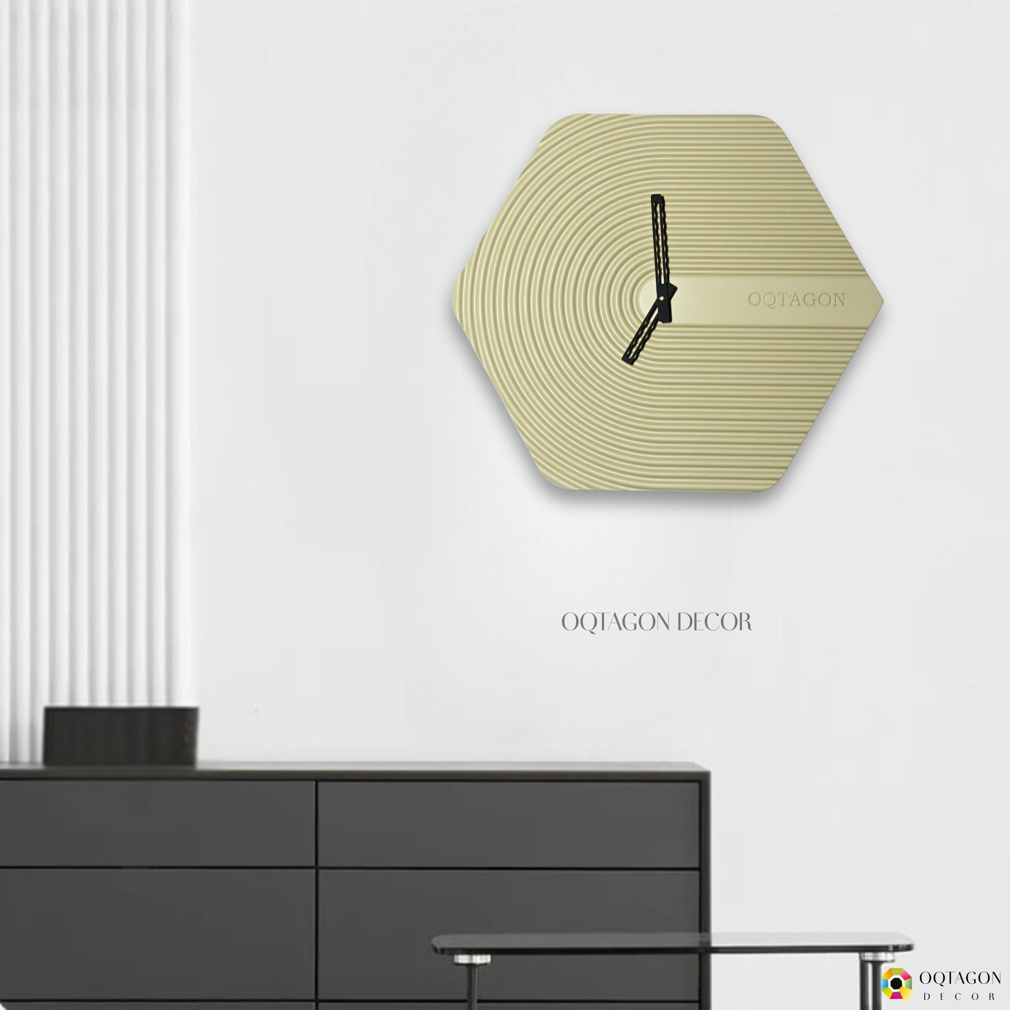 The Hexora Lux Series wall clock