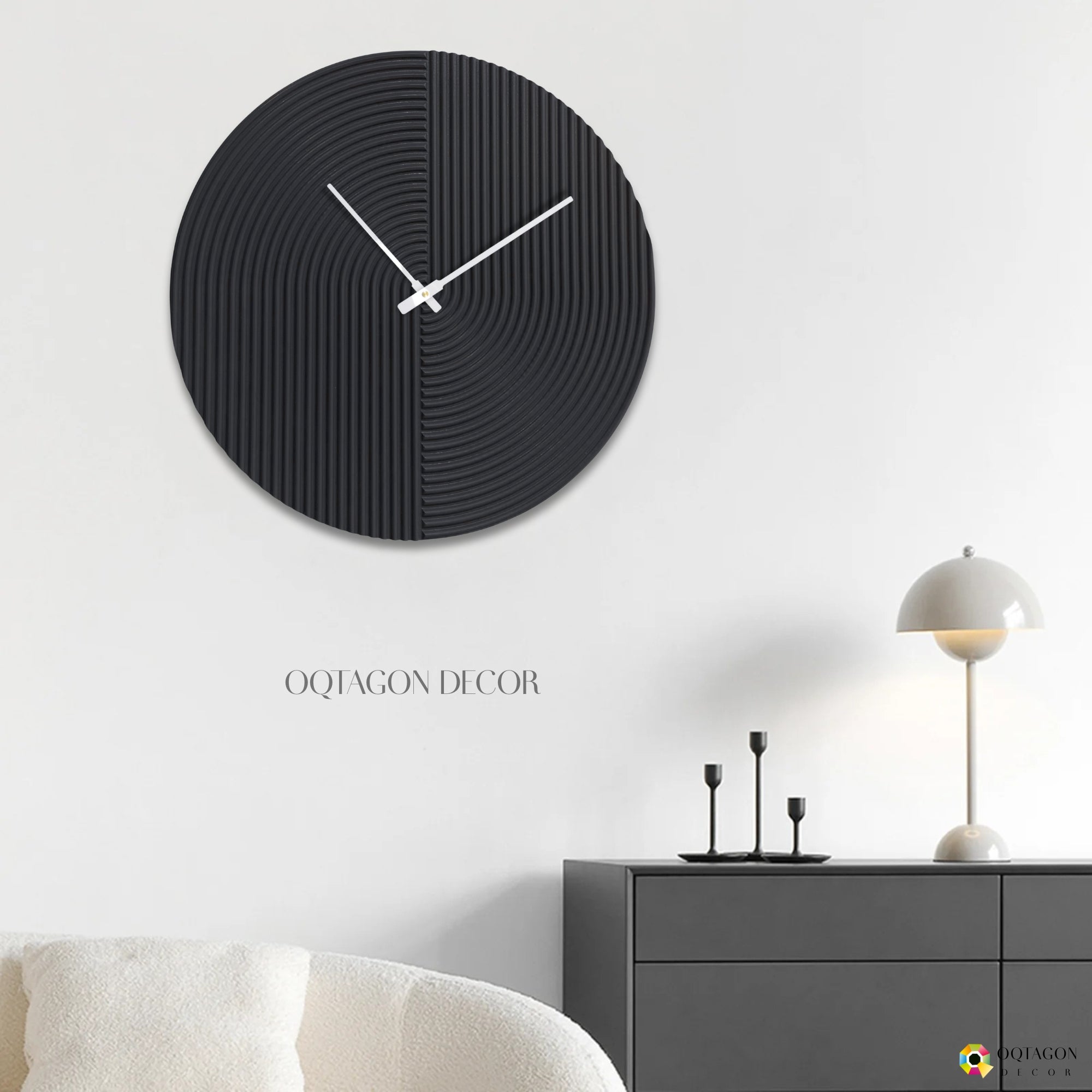 Minimalist Textured Wall Clock