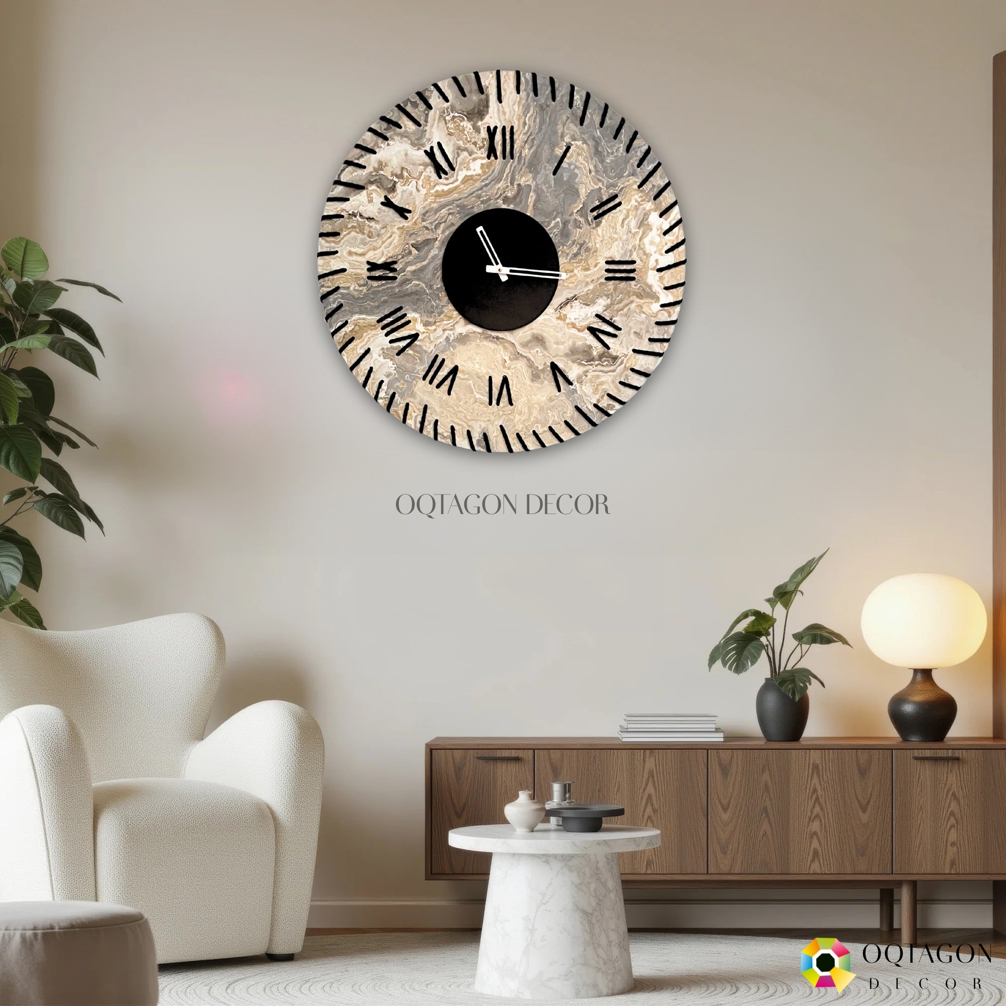 Elegant Threaded Roman Numeral Wall Clock Series