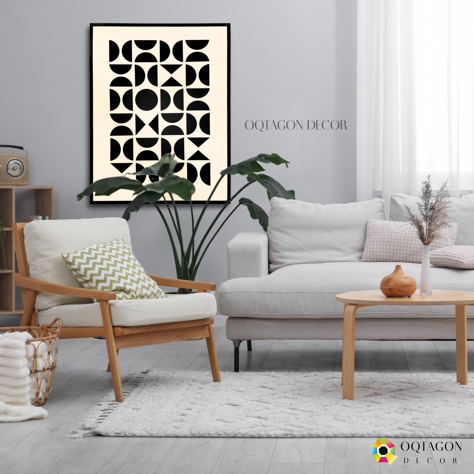 Echoes of Geometry - A Modern Abstract Shape Composition