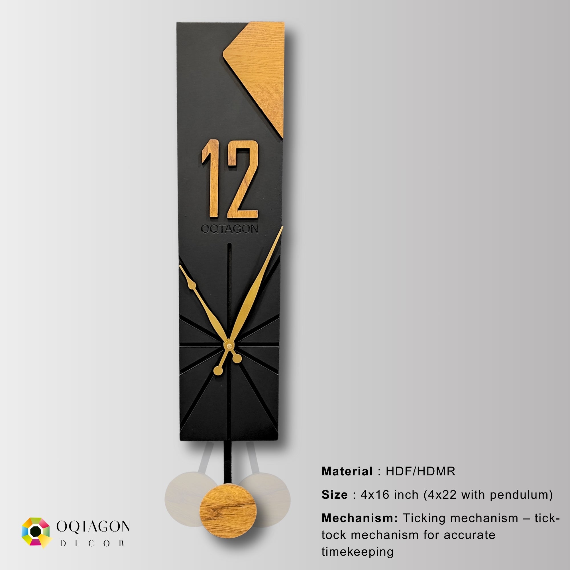 Vertical Aura - Designer Pendulum Wall Clock Series
