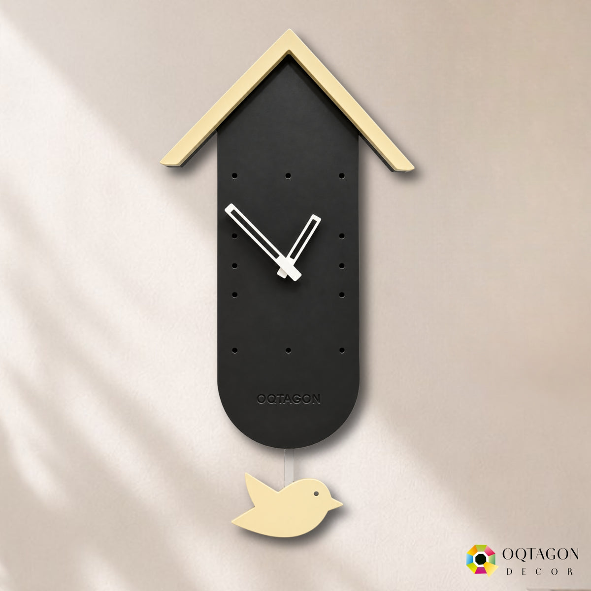 Birdhouse - Designer Bird Pendulum Wall Clock