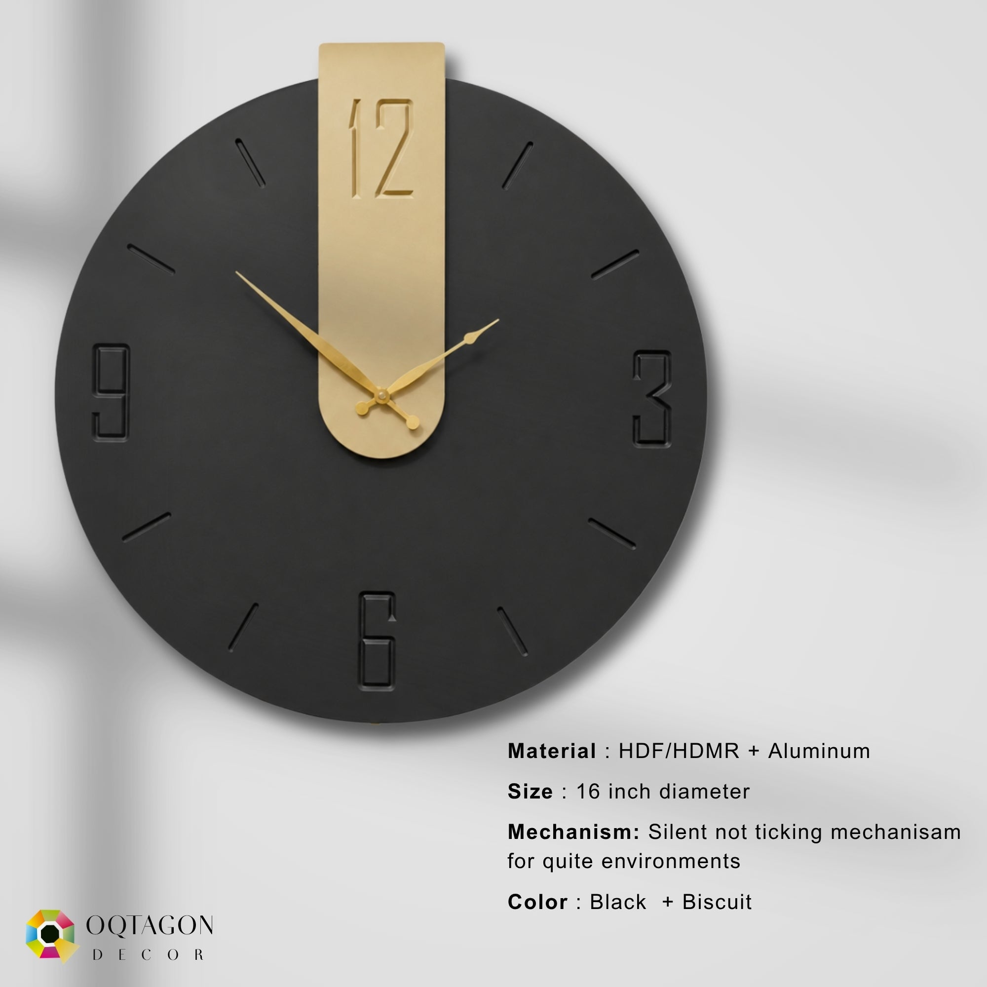 Midnight Gold – Luxury Wall Clock